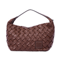 Urban Weave Collection – Crescent Shoulder Bag – Chocolate