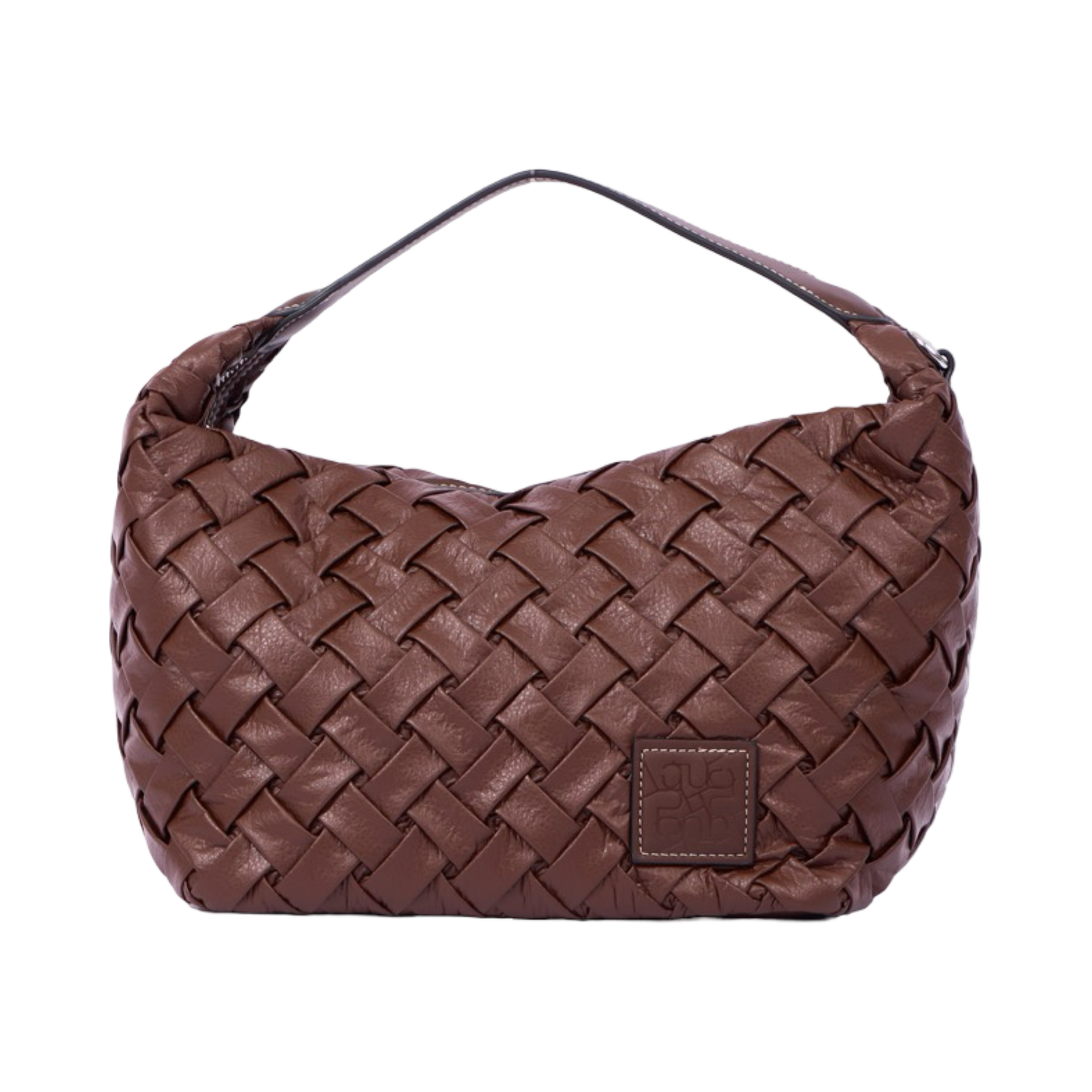Urban Weave Collection – Crescent Shoulder Bag – Chocolate