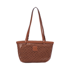 Urban Weave – Woven Basket Bag – Chestnut Brown