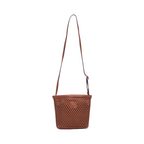 Urban Weave – Woven Basket Crossbody Bag – Chestnut Brown