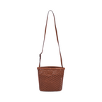 Urban Weave – Woven Basket Crossbody Bag – Chestnut Brown