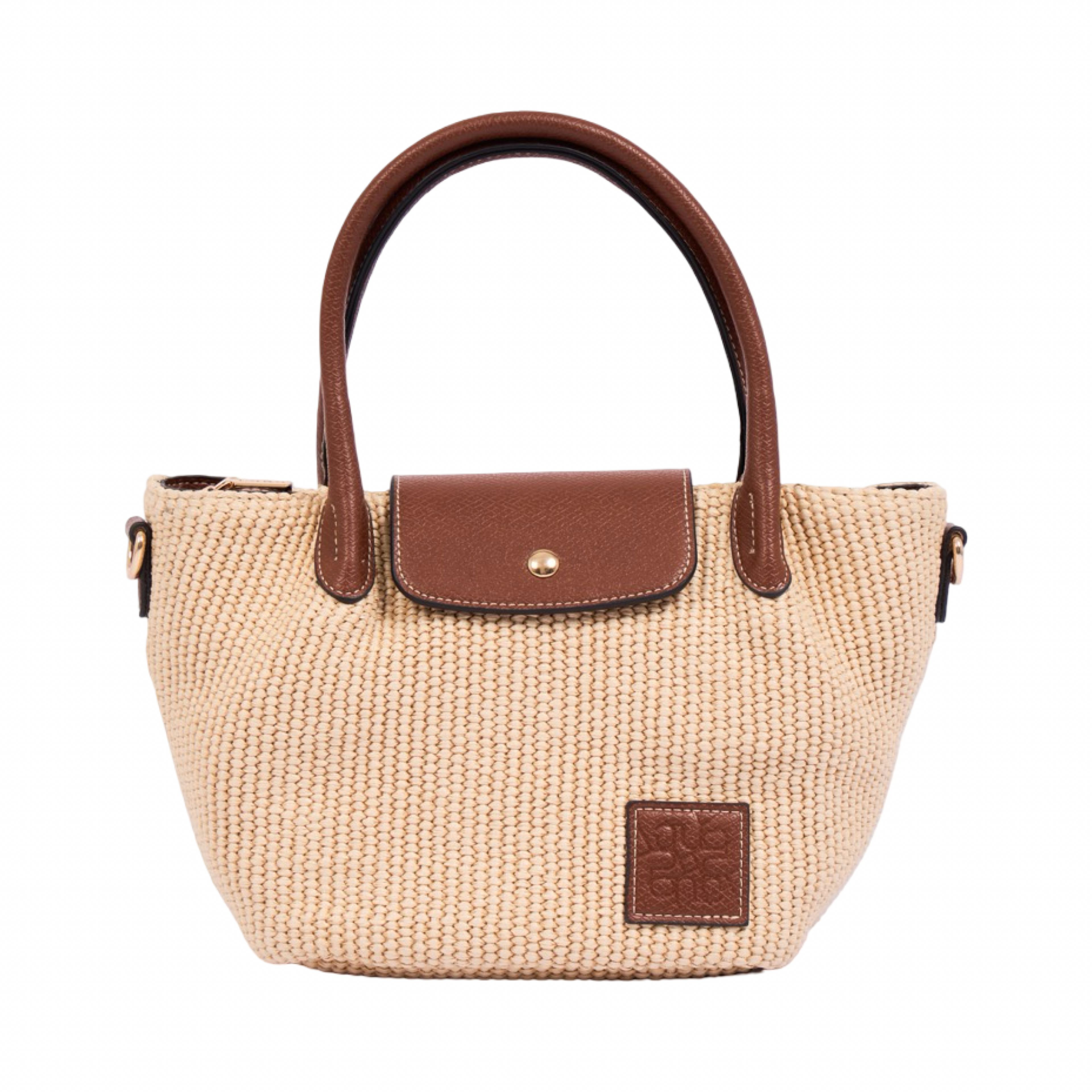 Resort Weave – Woven Mini Shoulder Bag S – Brown