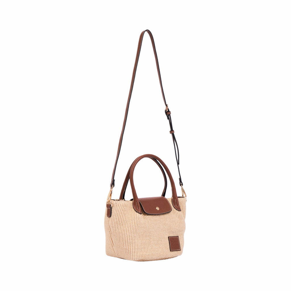 Resort Weave – Woven Mini Shoulder Bag S – Brown
