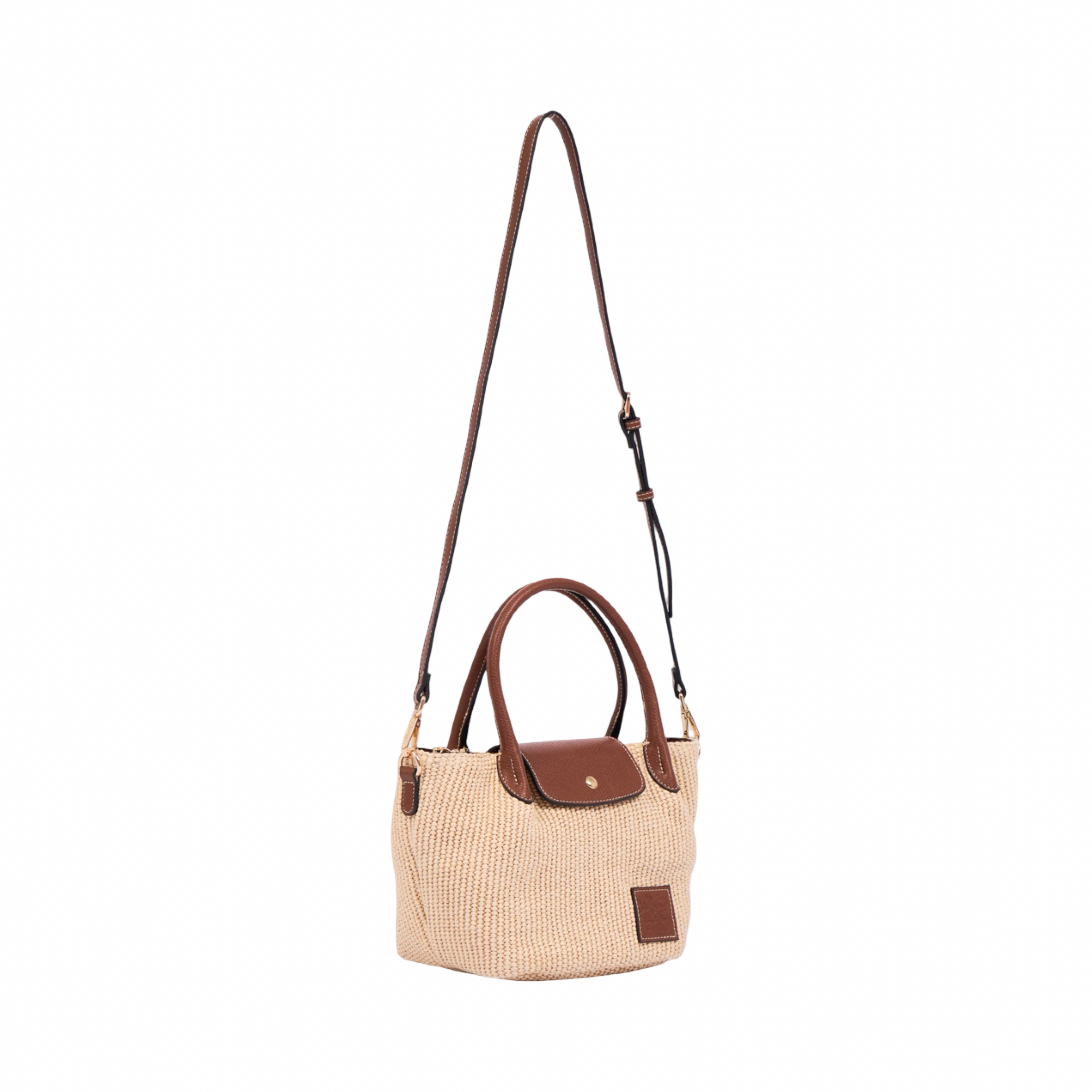 Resort Weave – Woven Mini Shoulder Bag S – Brown