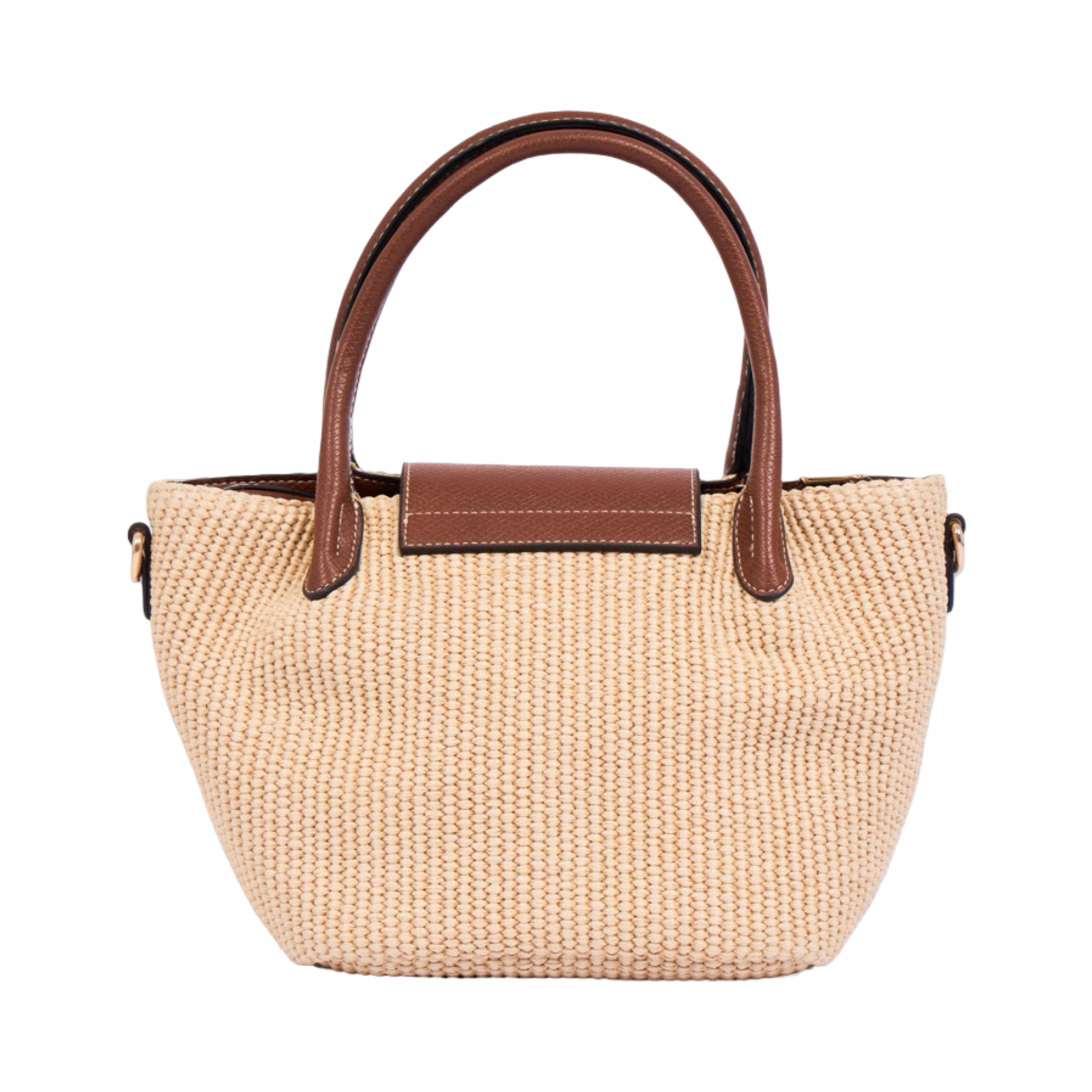 Resort Weave – Woven Mini Shoulder Bag S – Brown