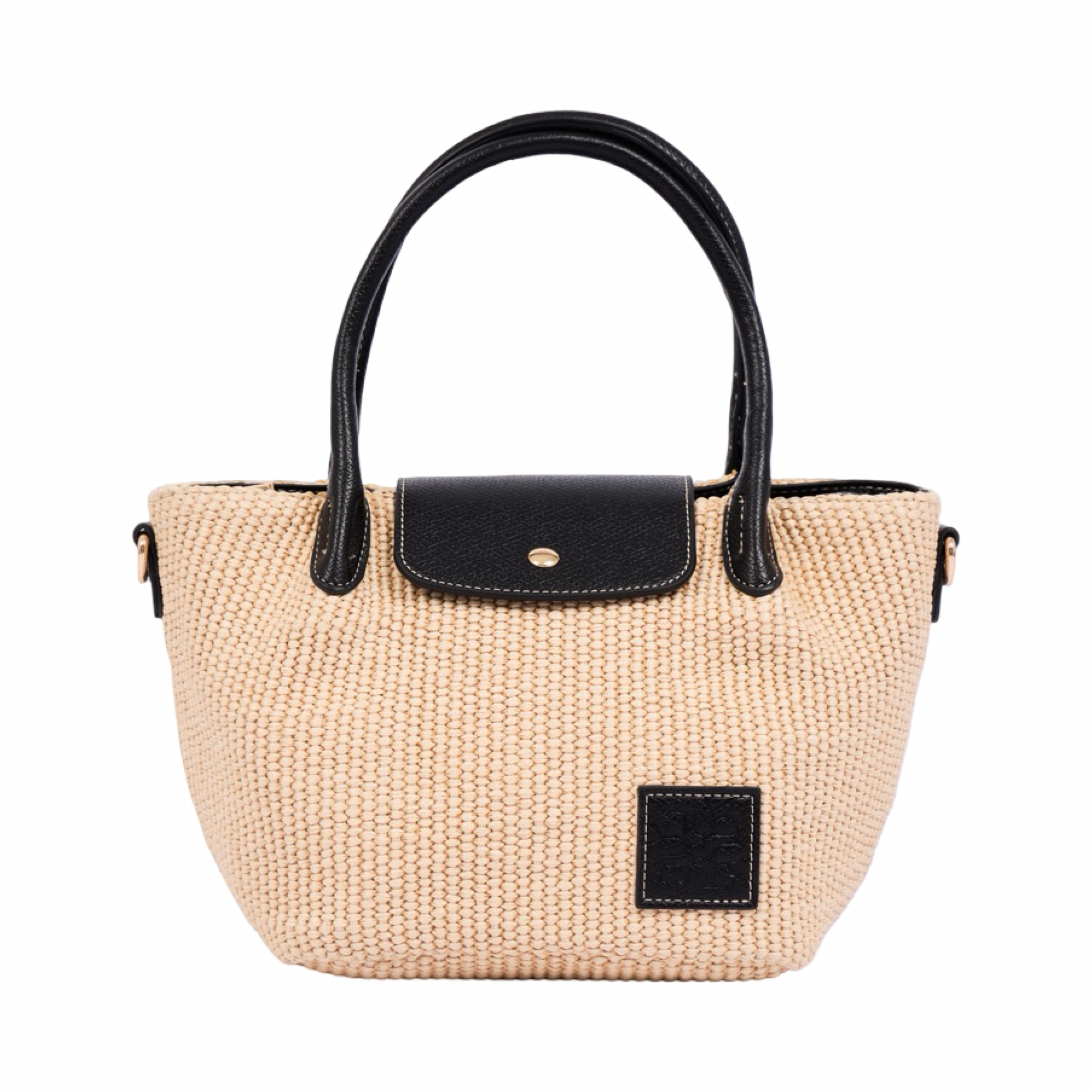 Resort Weave – Woven Mini Shoulder Bag S – Black