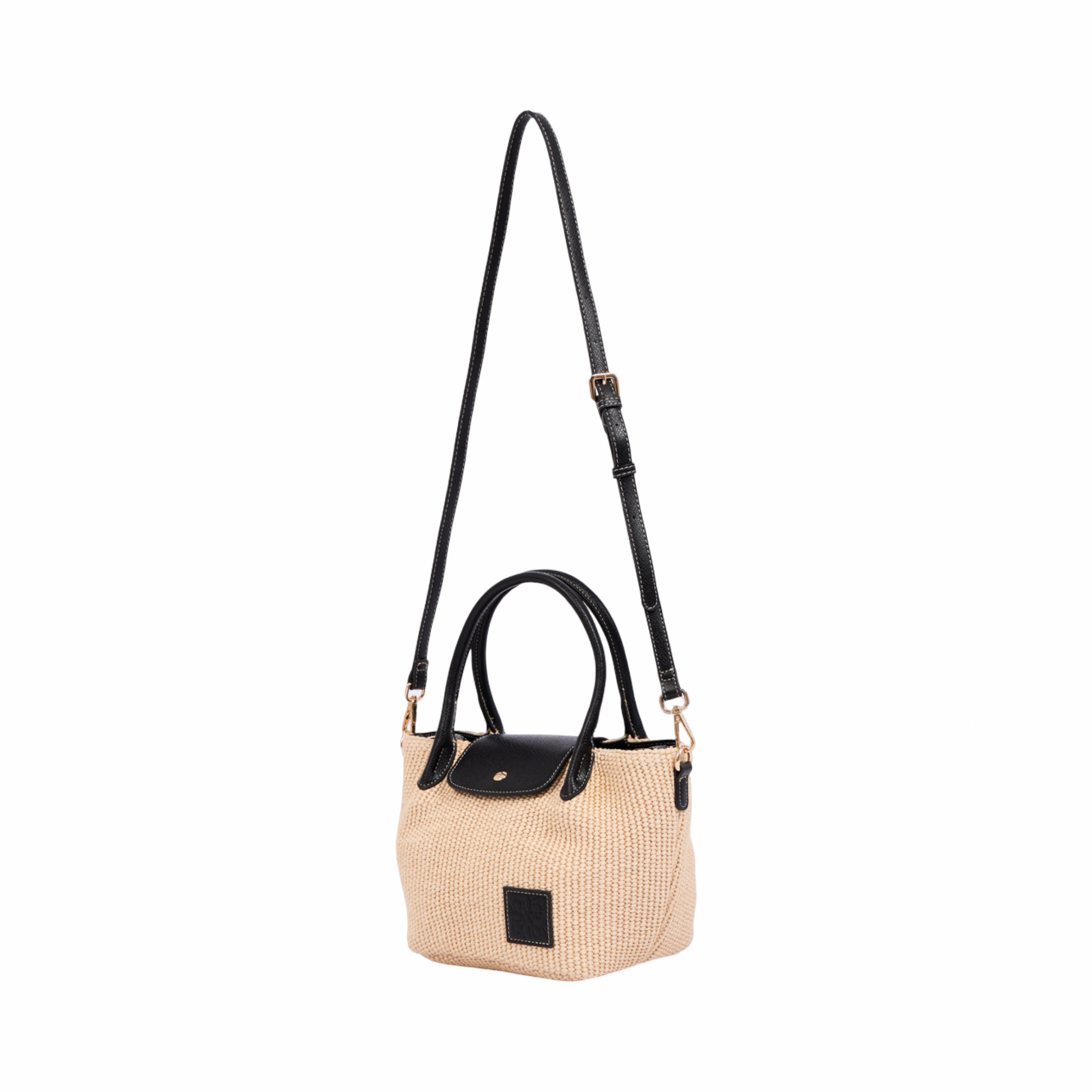 Resort Weave – Woven Mini Shoulder Bag S – Black