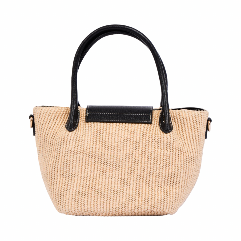 Resort Weave – Woven Mini Shoulder Bag S – Black