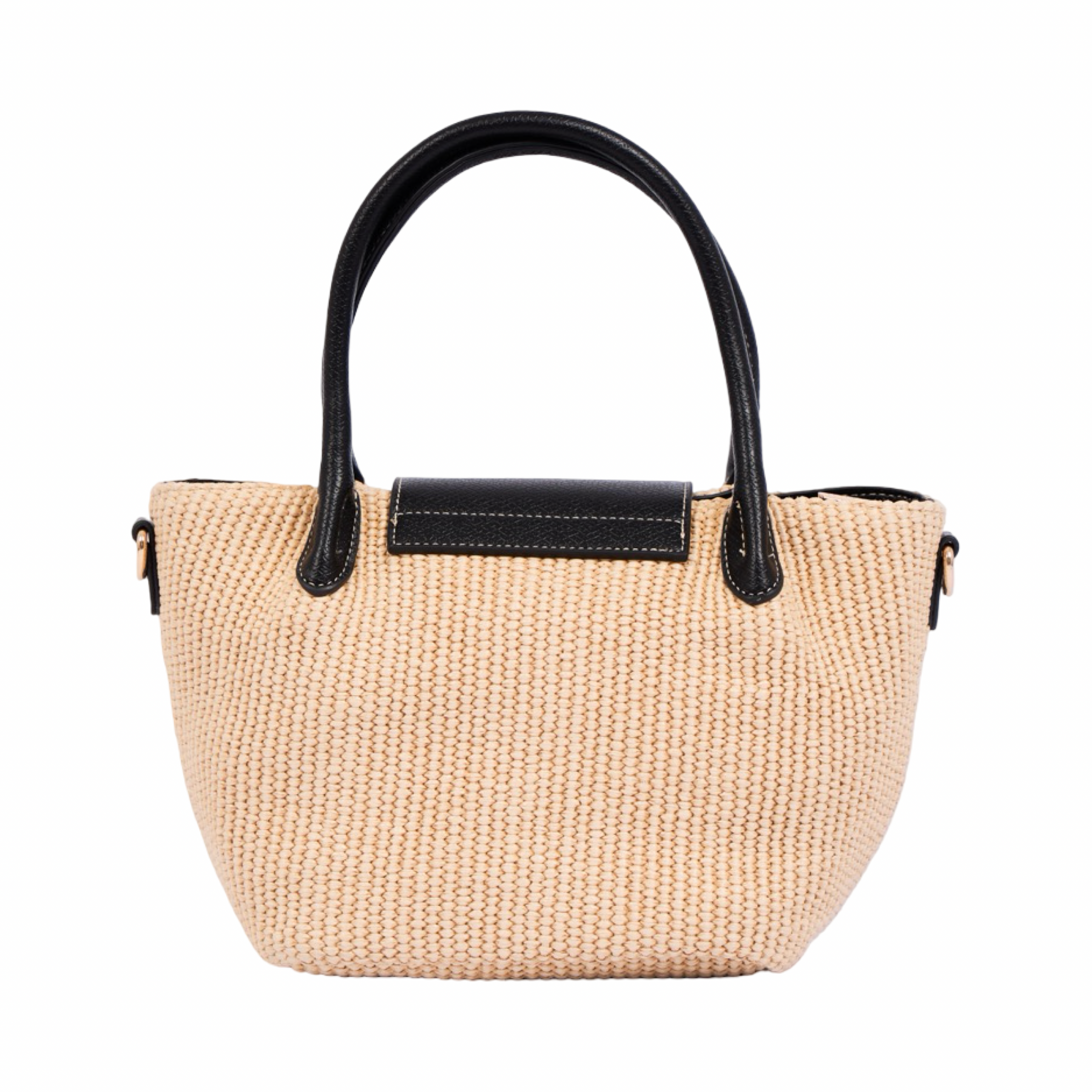 Resort Weave – Woven Mini Shoulder Bag S – Black