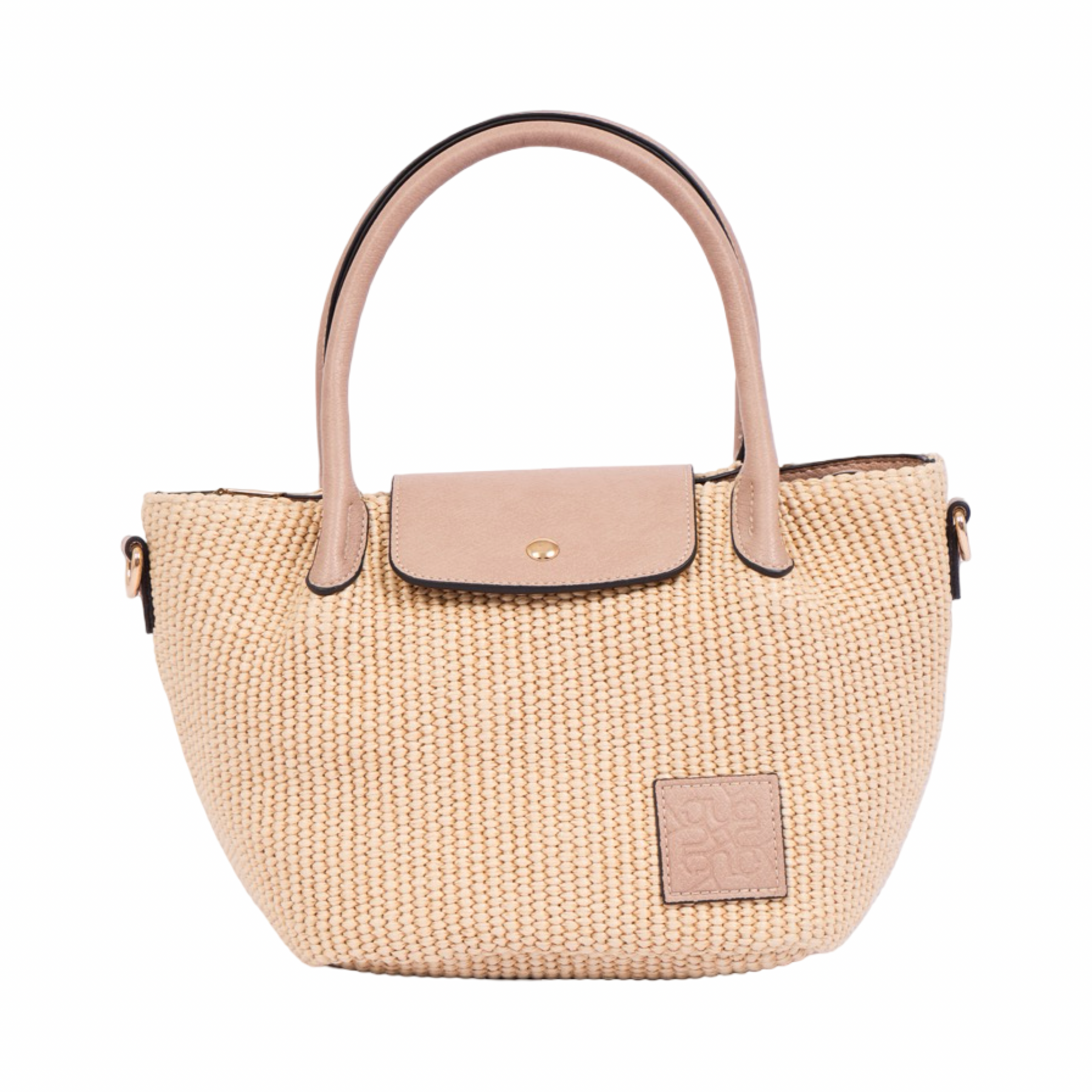Resort Weave – Woven Mini Shoulder Bag S – Beige