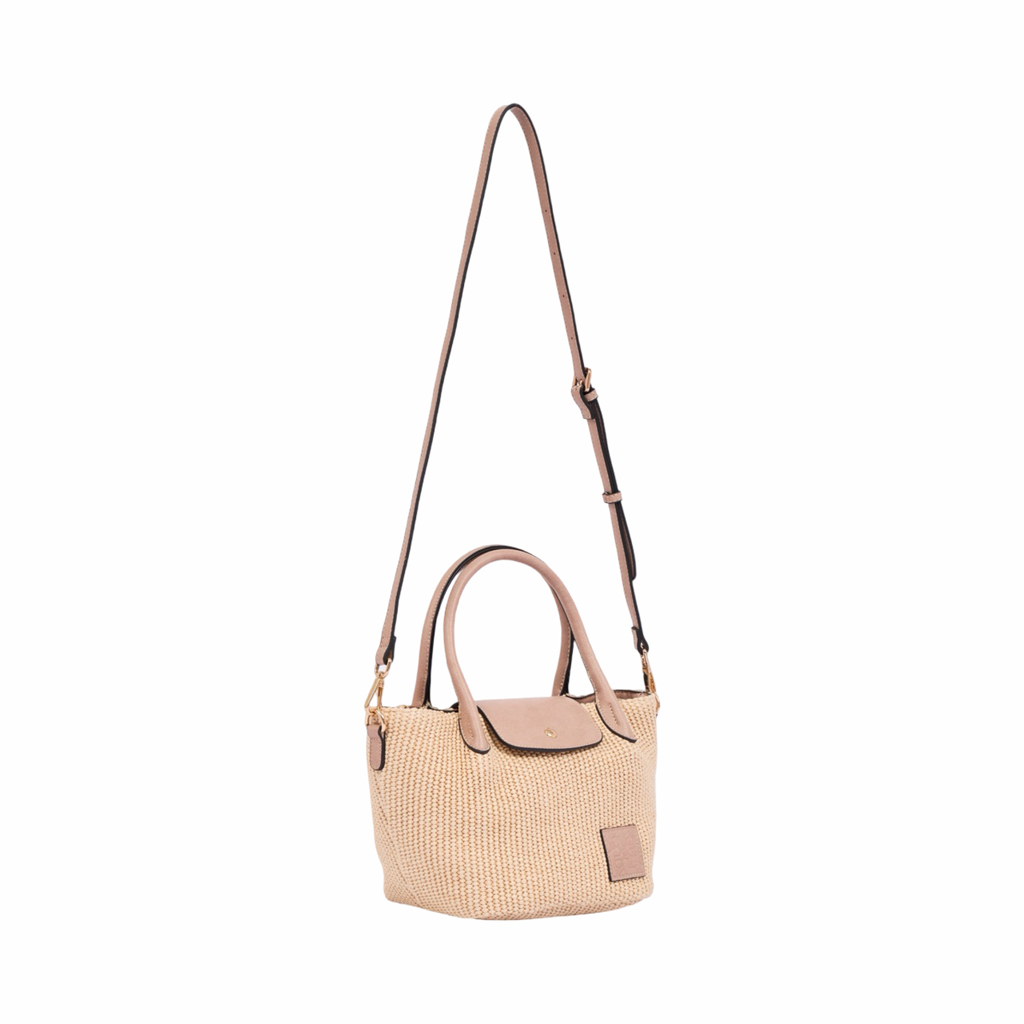 Resort Weave – Woven Mini Shoulder Bag S – Beige
