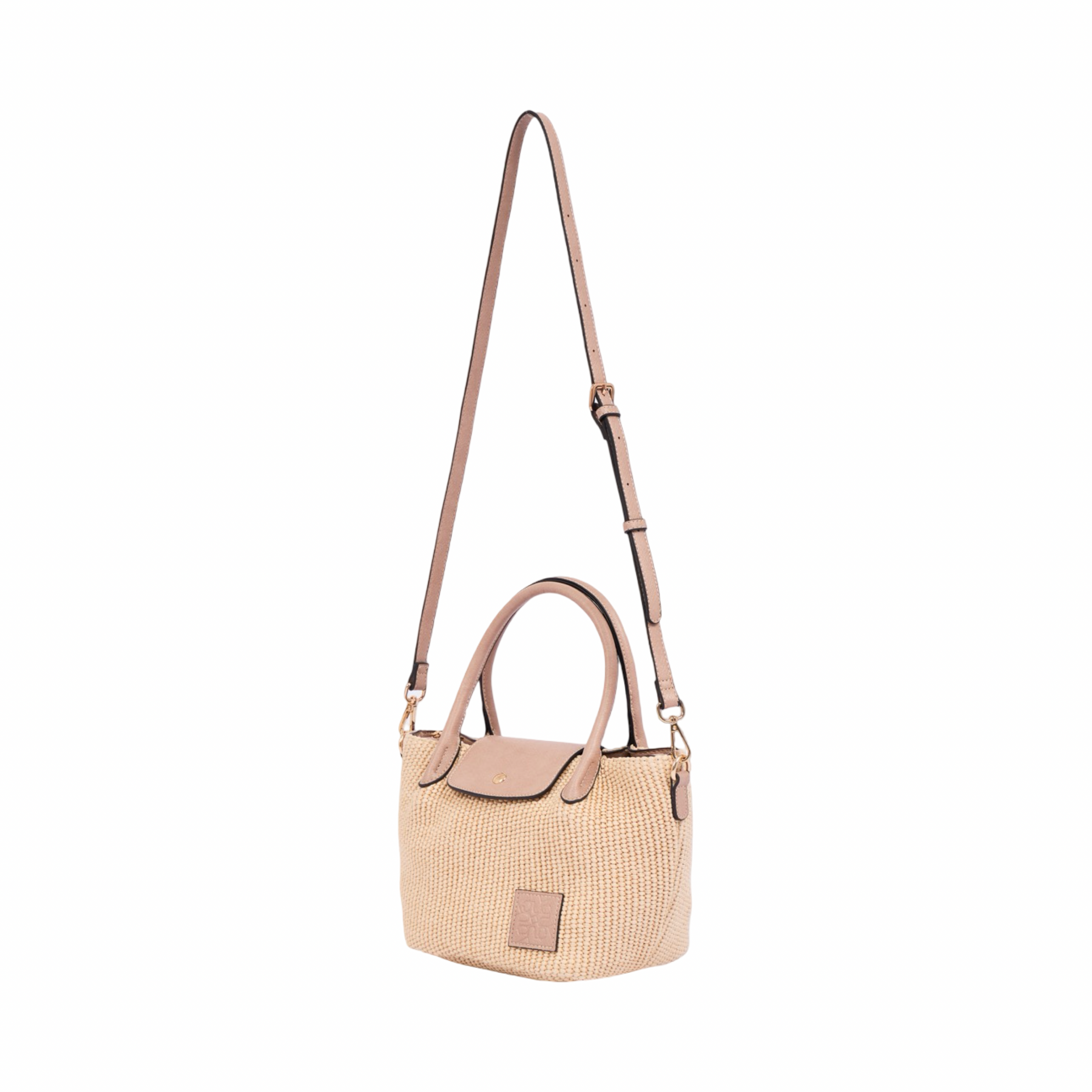 Resort Weave – Woven Mini Shoulder Bag S – Beige