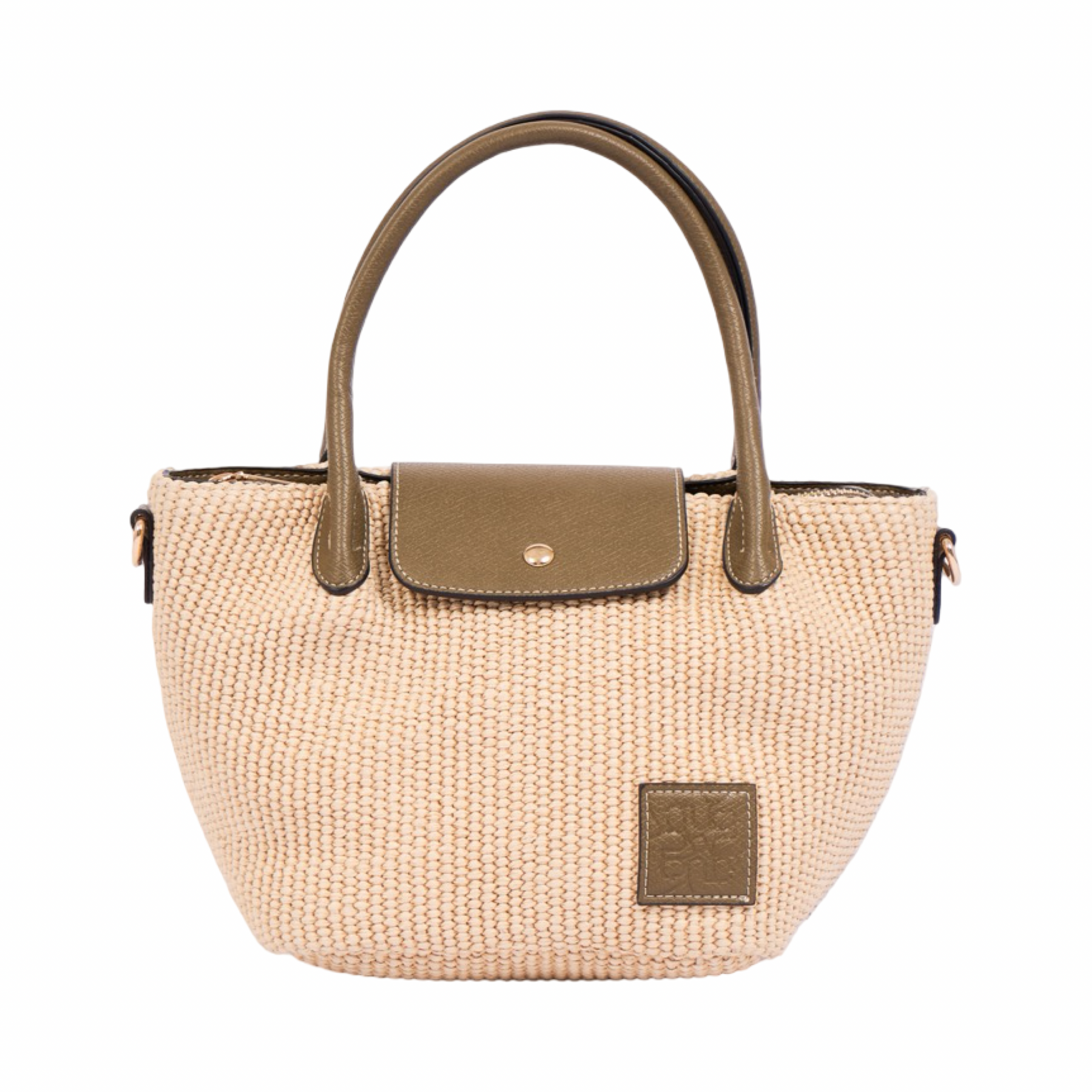 Resort Weave – Woven Mini Shoulder Bag S – Khaki