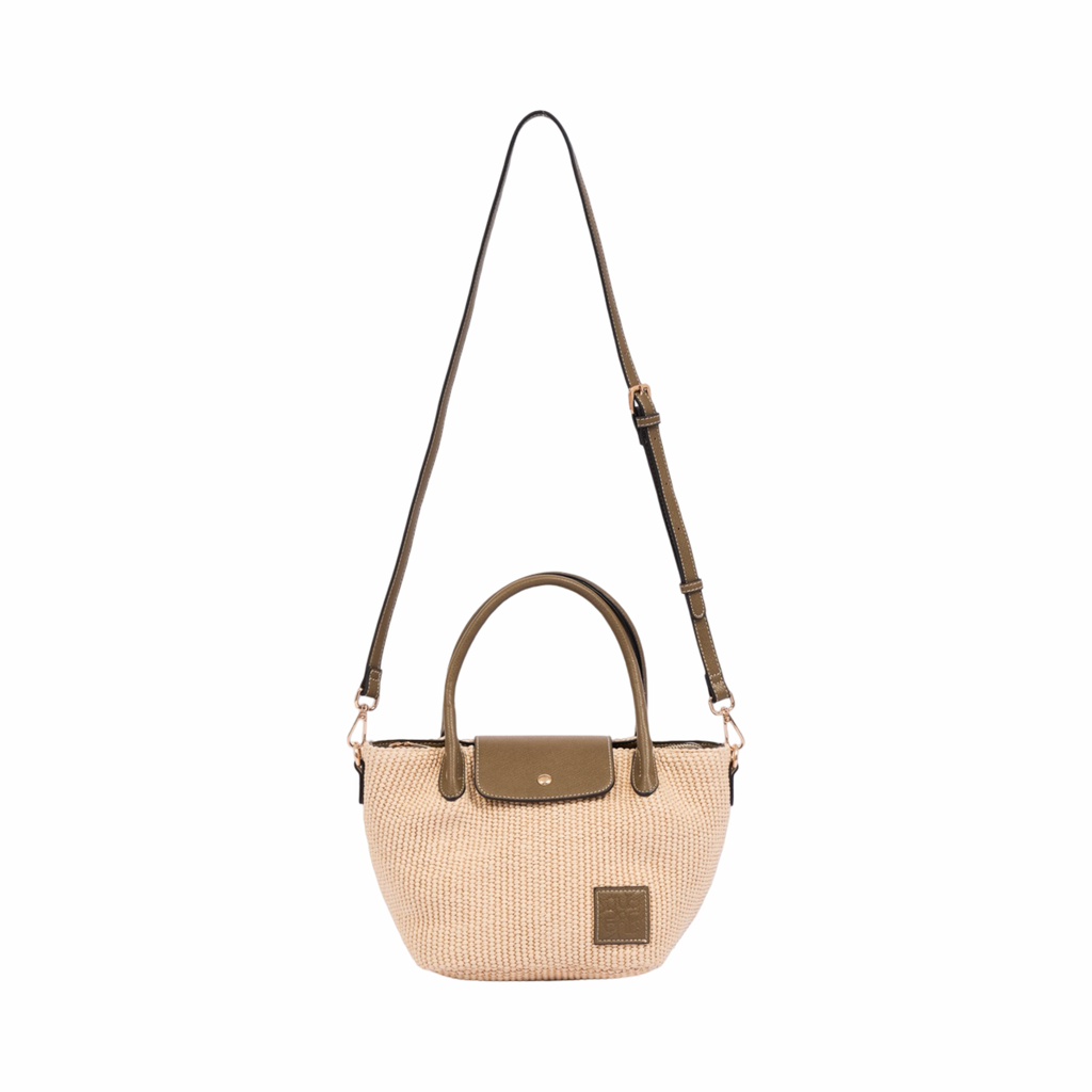 Resort Weave – Woven Mini Shoulder Bag S – Khaki