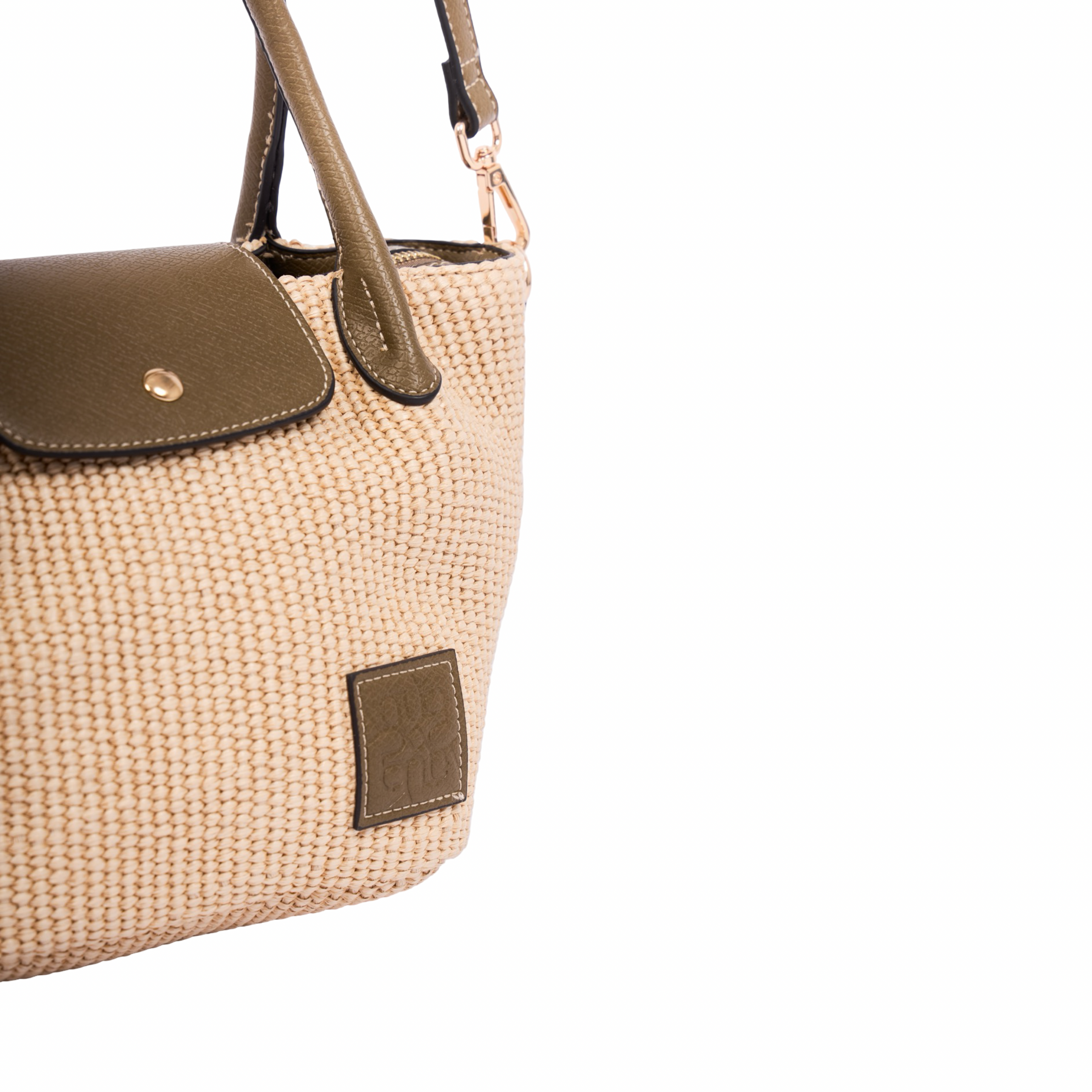 Resort Weave – Woven Mini Shoulder Bag S – Khaki