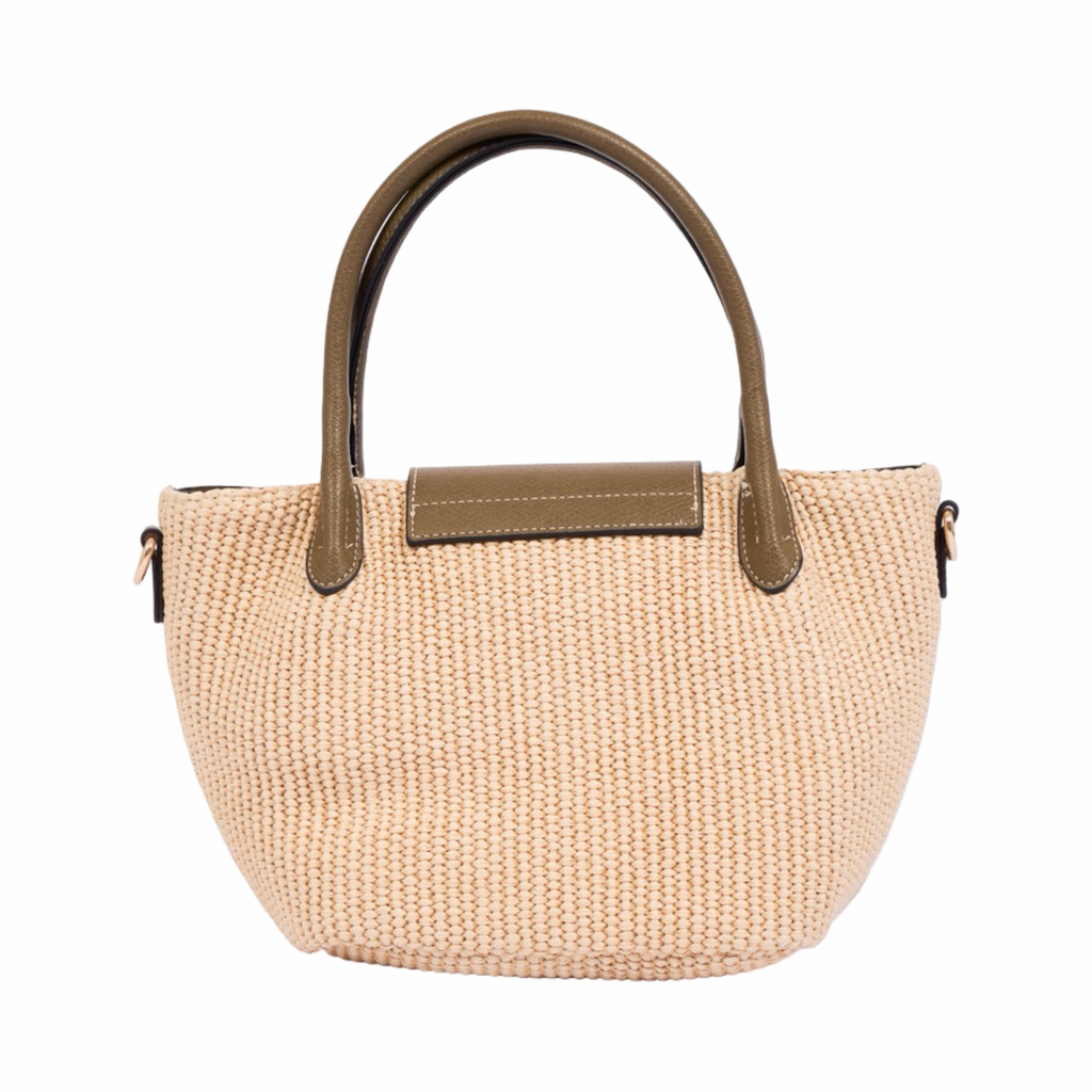 Resort Weave – Woven Mini Shoulder Bag S – Khaki