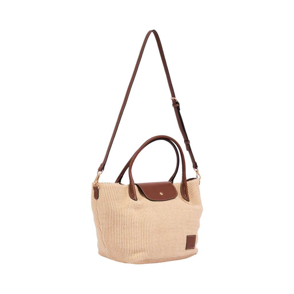 Resort Weave – Woven Shoulder Bag M – Brown