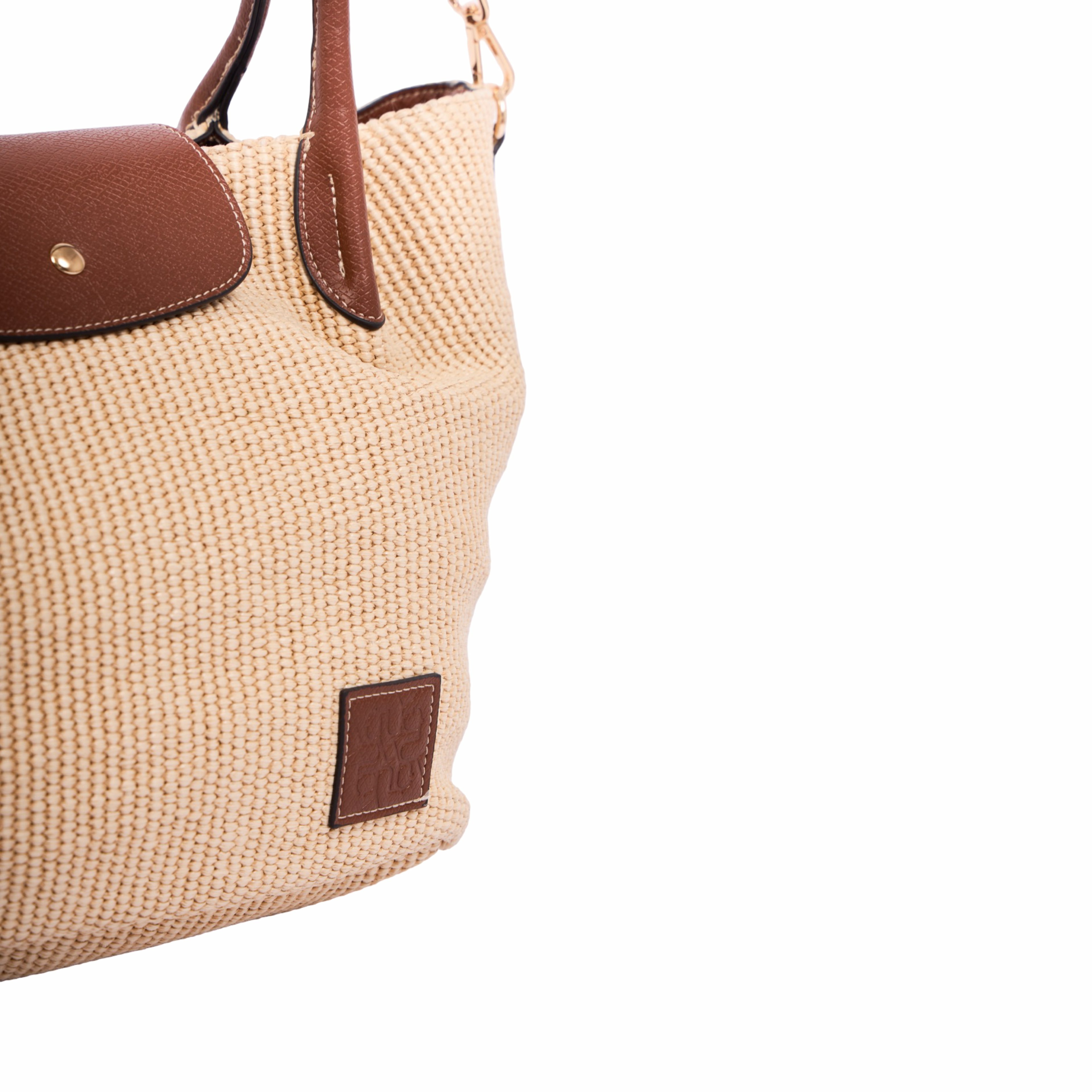 Resort Weave – Woven Shoulder Bag M – Brown