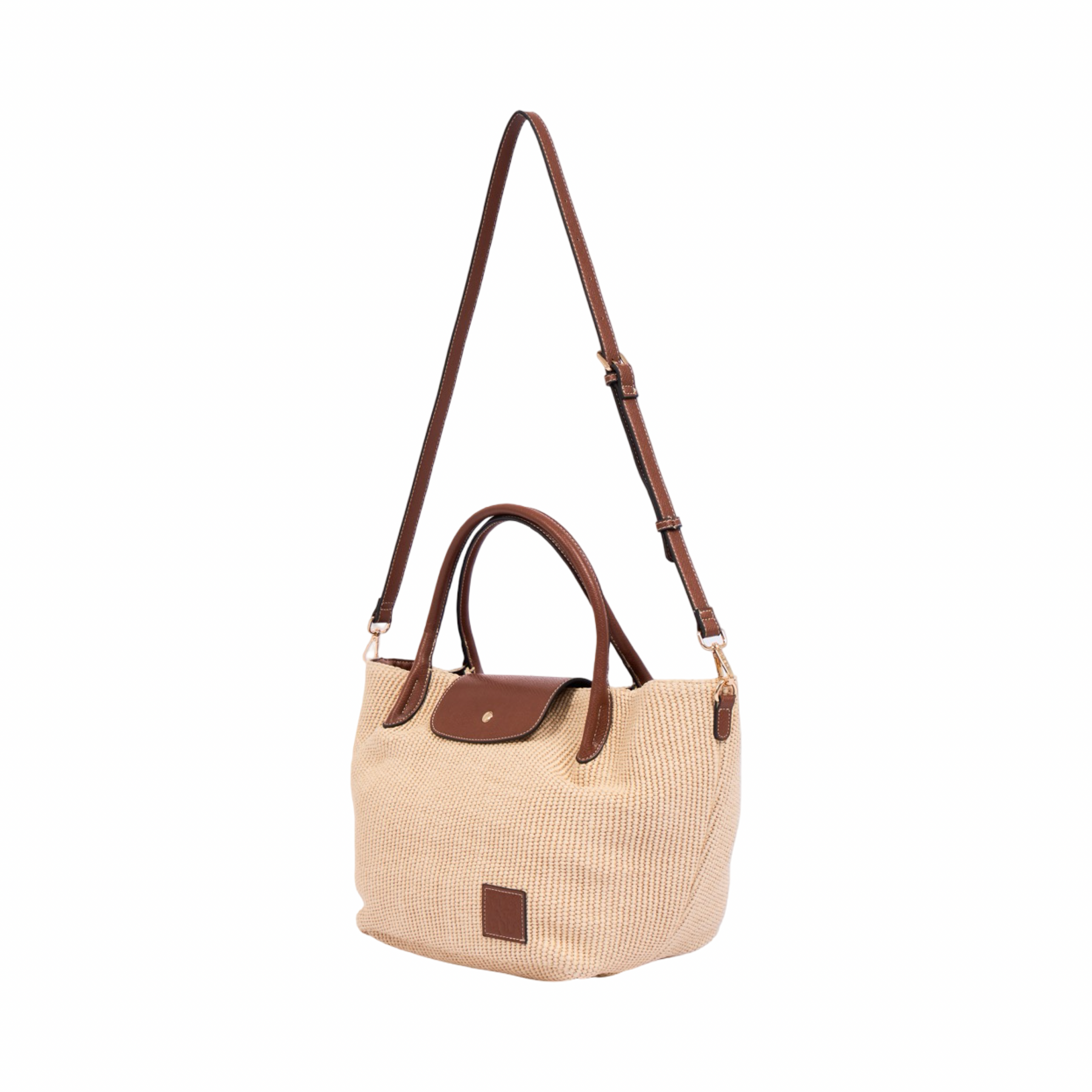 Resort Weave – Woven Shoulder Bag M – Brown