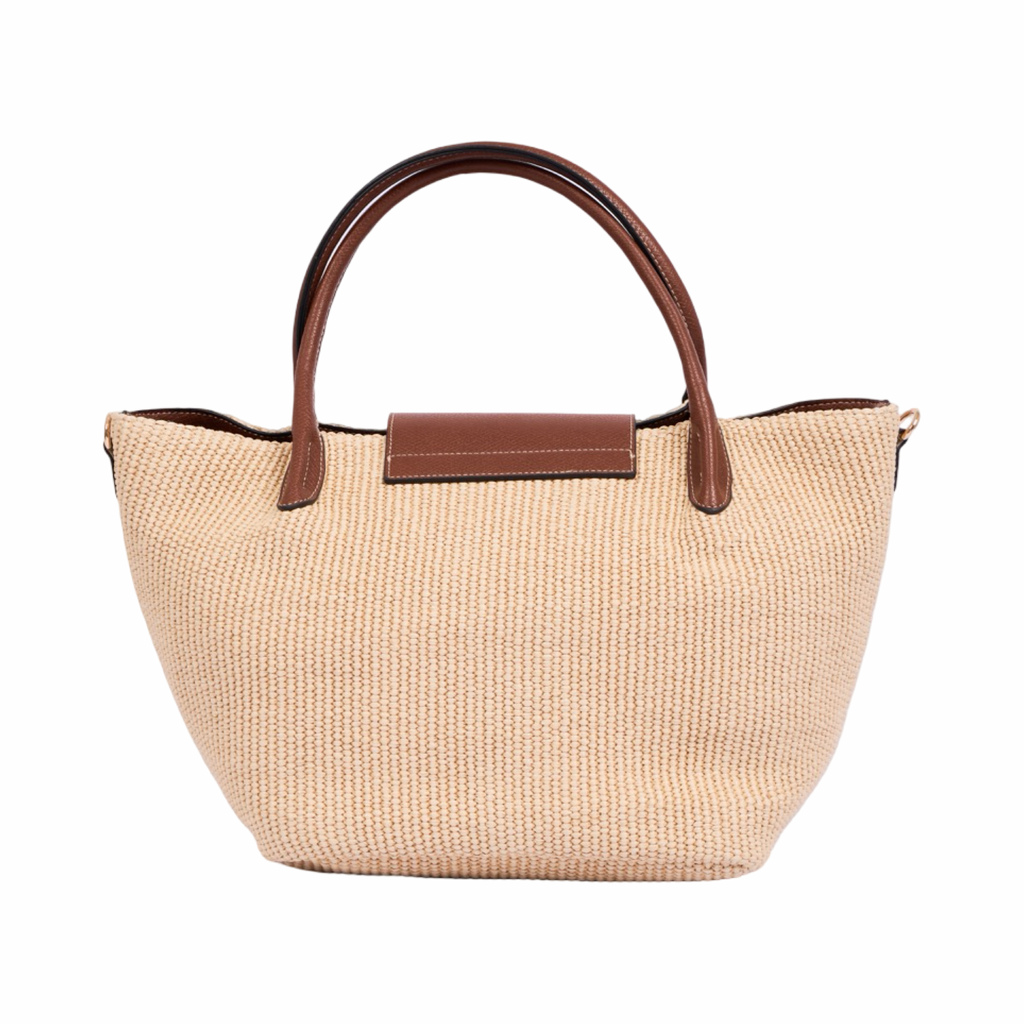 Resort Weave – Woven Shoulder Bag M – Brown
