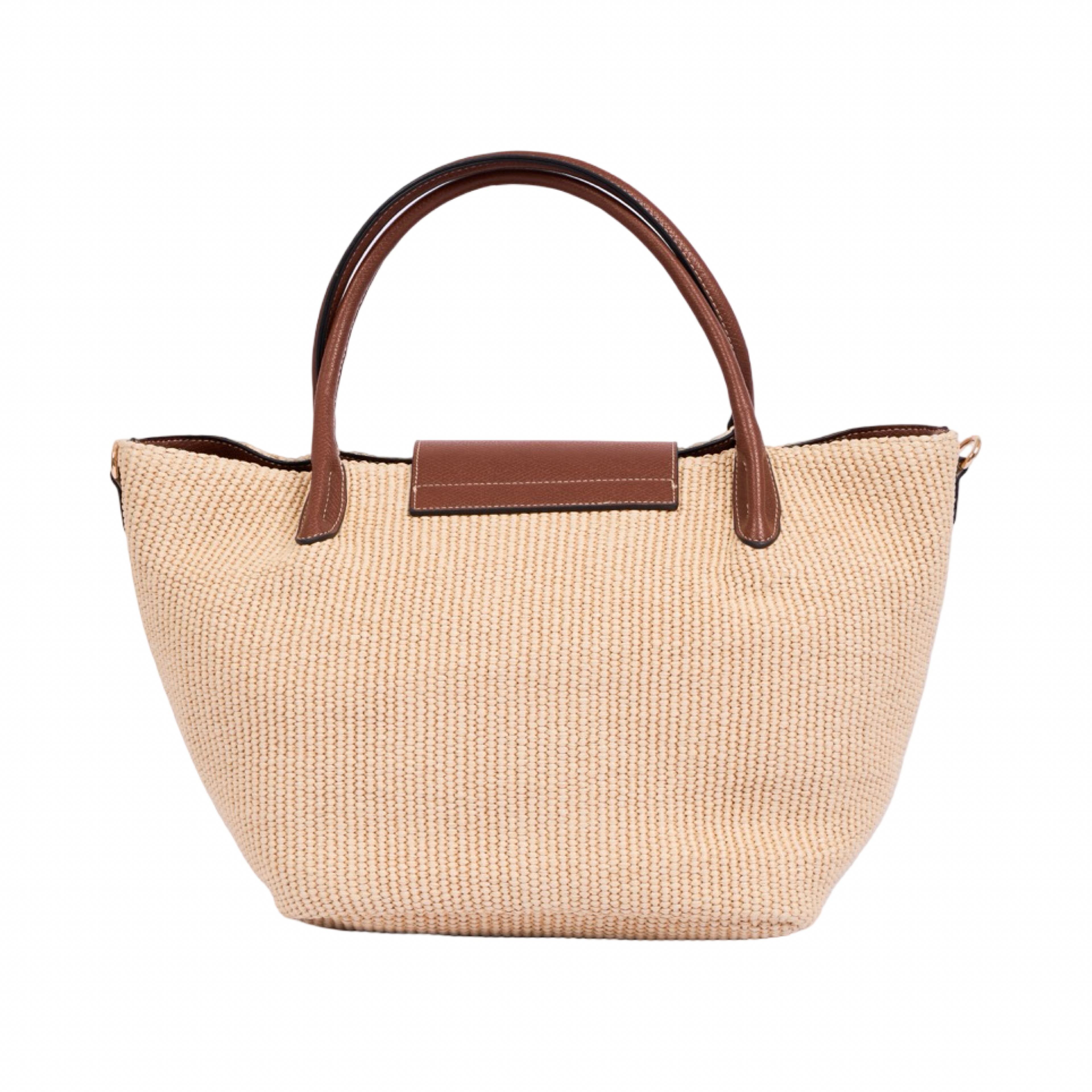 Resort Weave – Woven Shoulder Bag M – Brown
