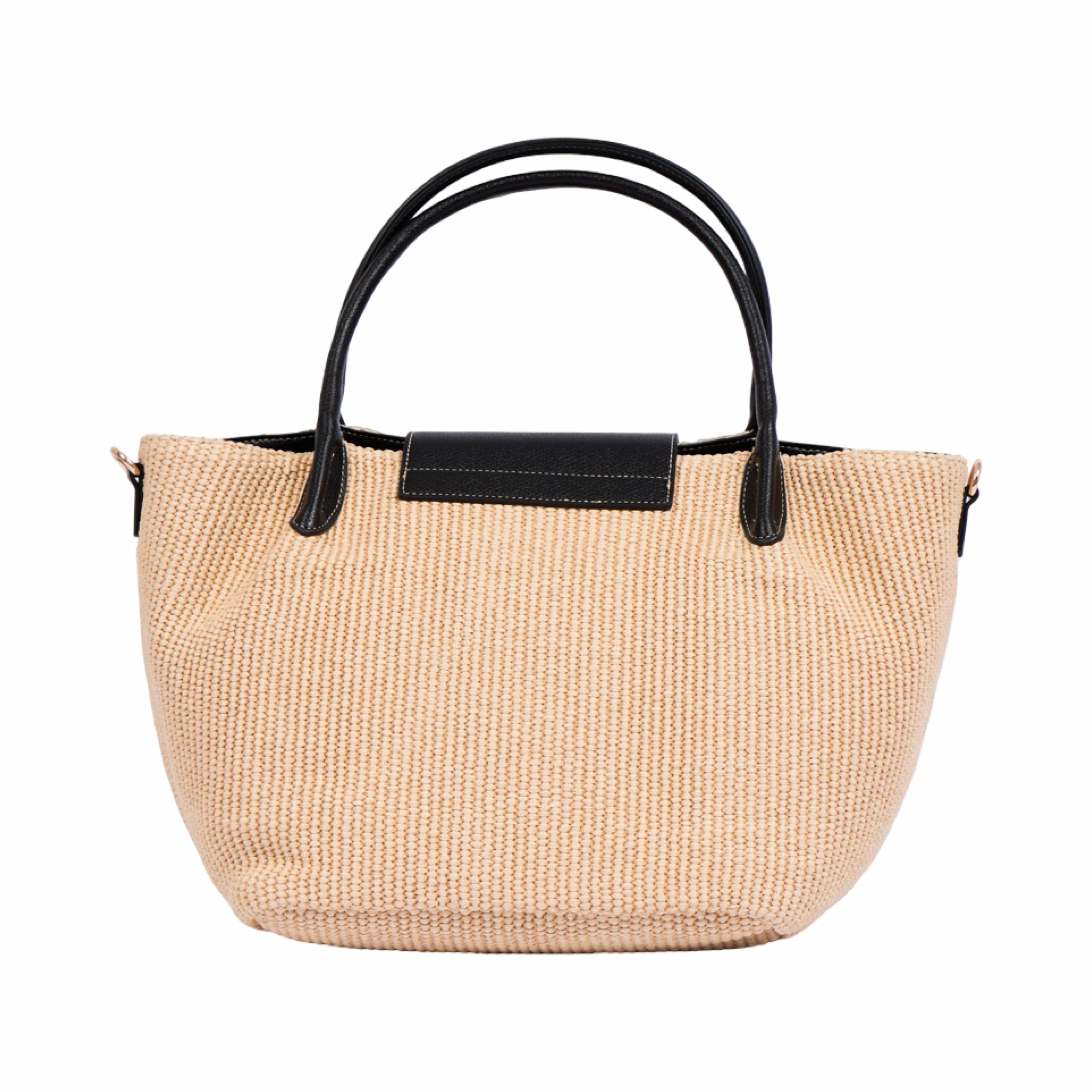 Resort Weave – Woven Shoulder Bag M – Black