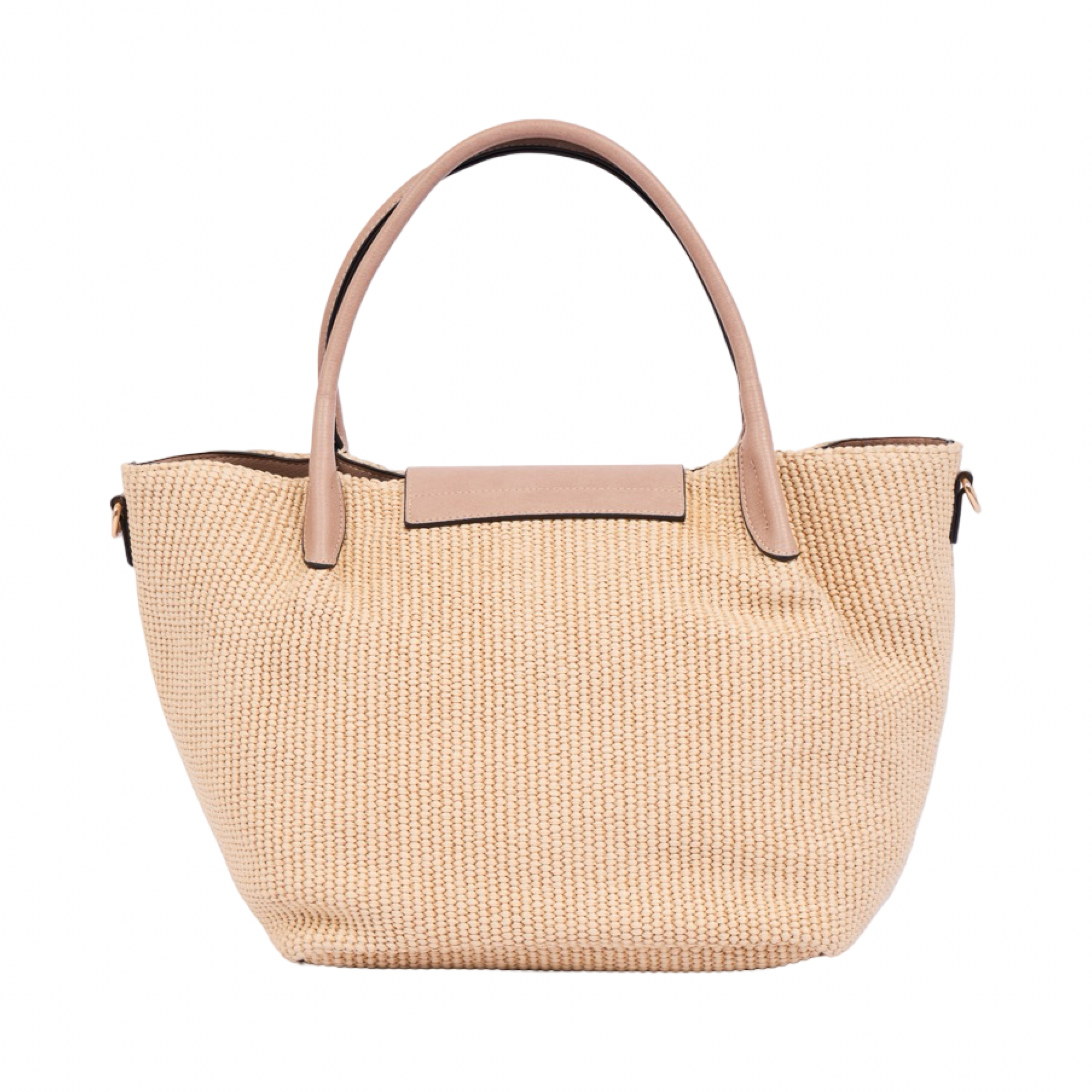 Resort Weave – Woven Shoulder Bag M – Beige