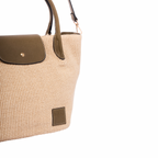Resort Weave – Shoulder Bag L – Khaki