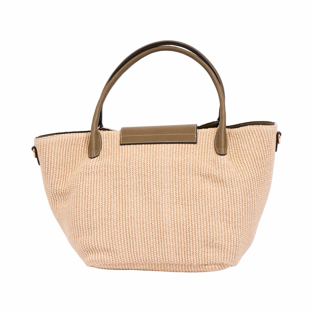 Resort Weave – Woven Shoulder Bag M – Khaki