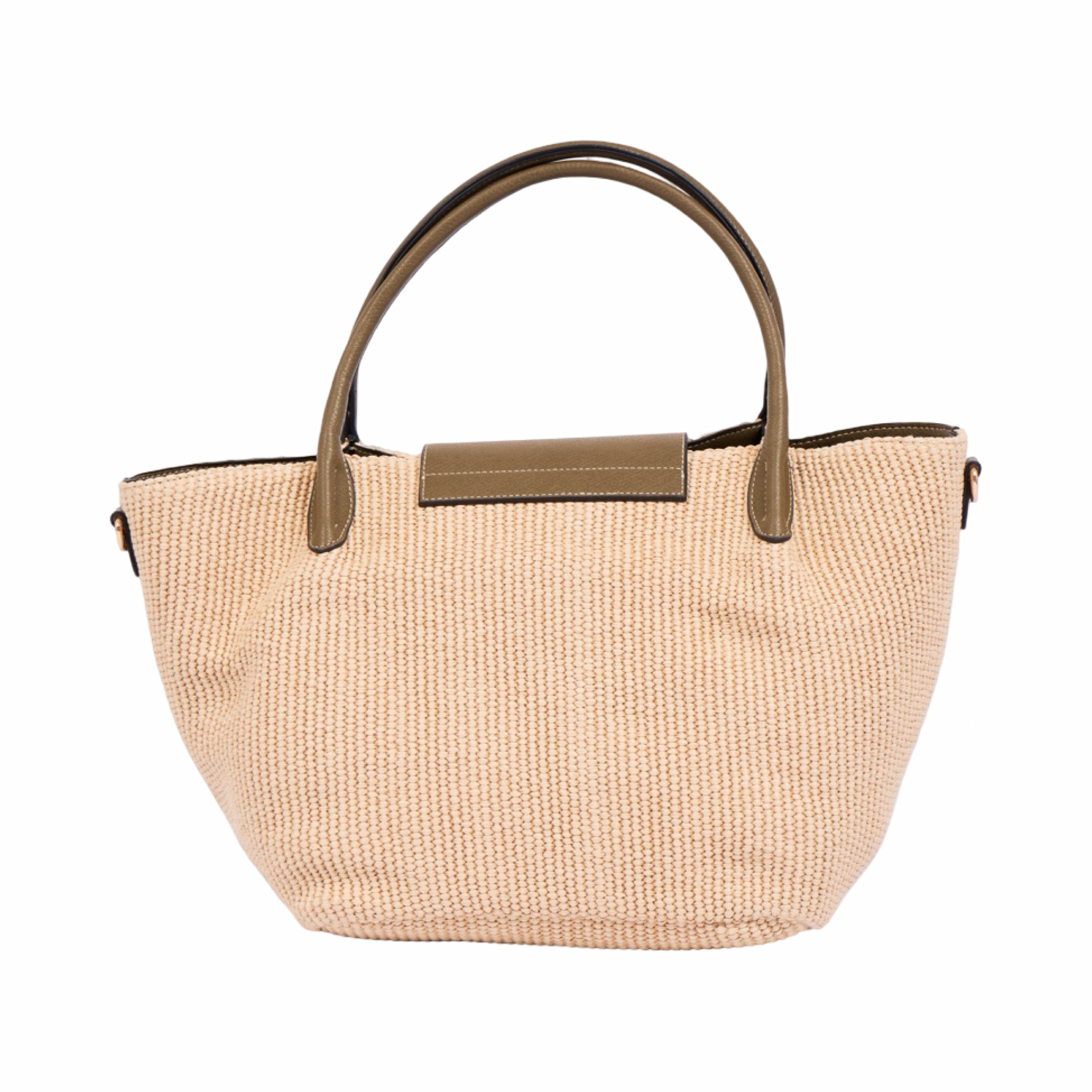 Resort Weave – Woven Shoulder Bag M – Khaki