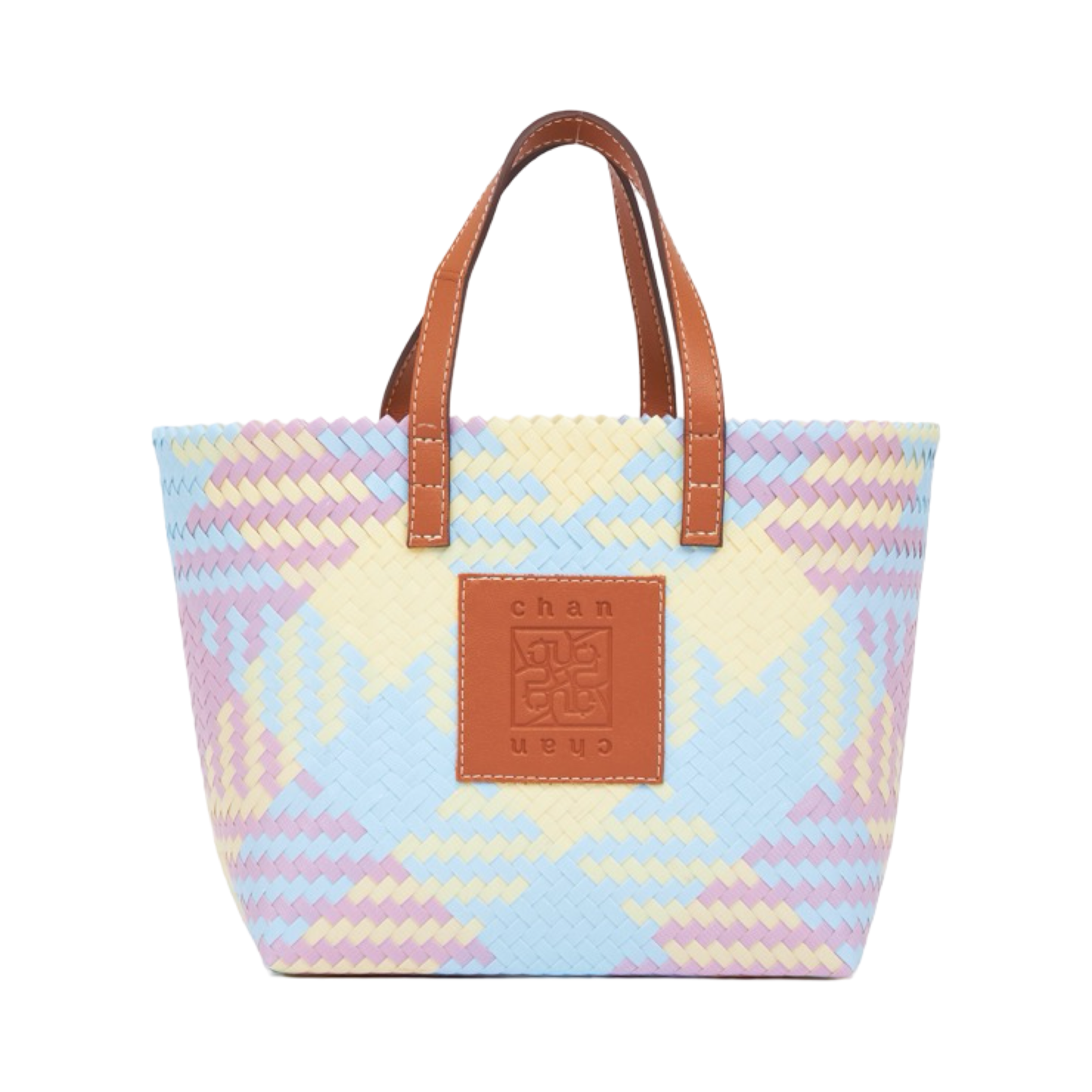 Thai Pattern Basket Bag M - Pastel