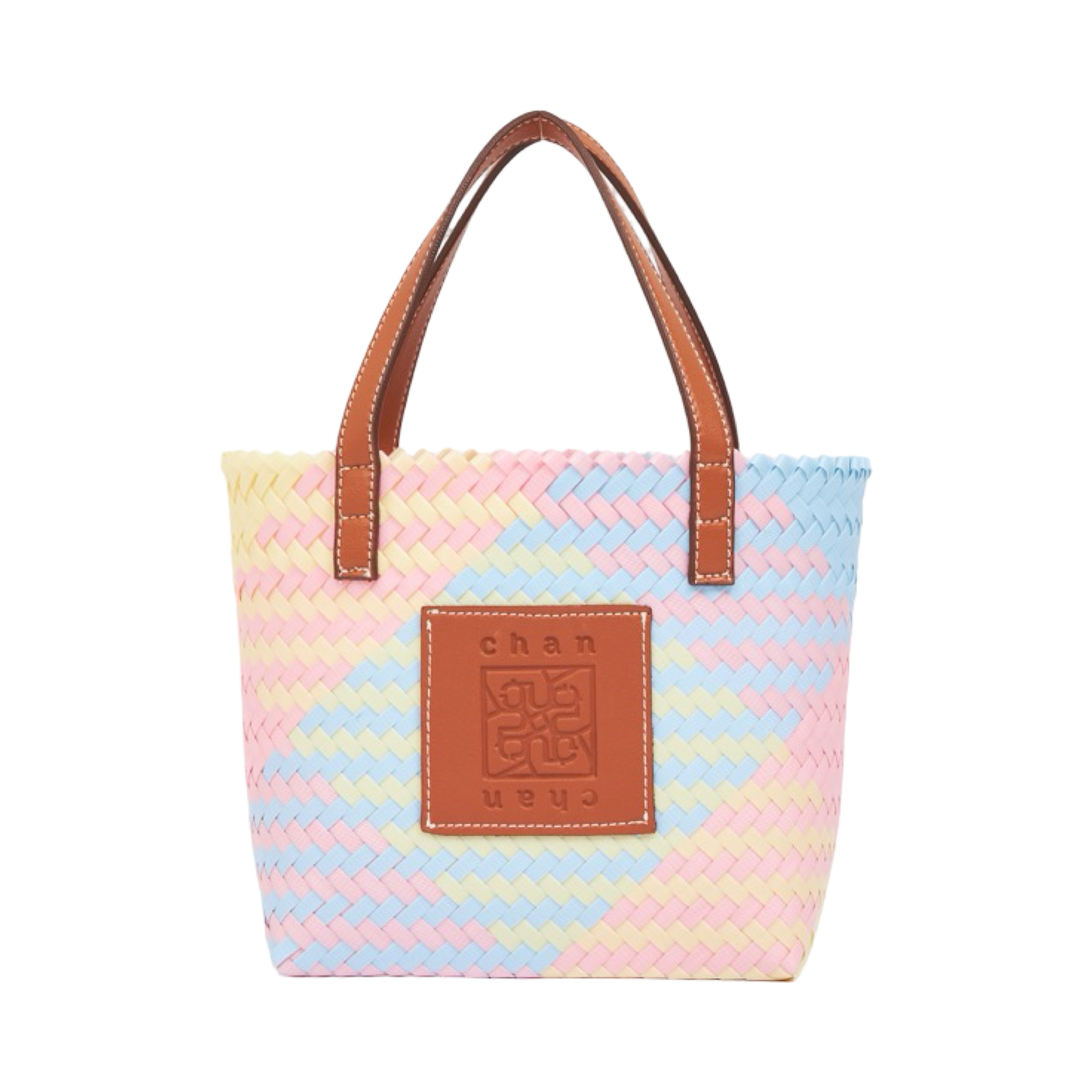 Thai Pattern Basket Bag S - Pastel