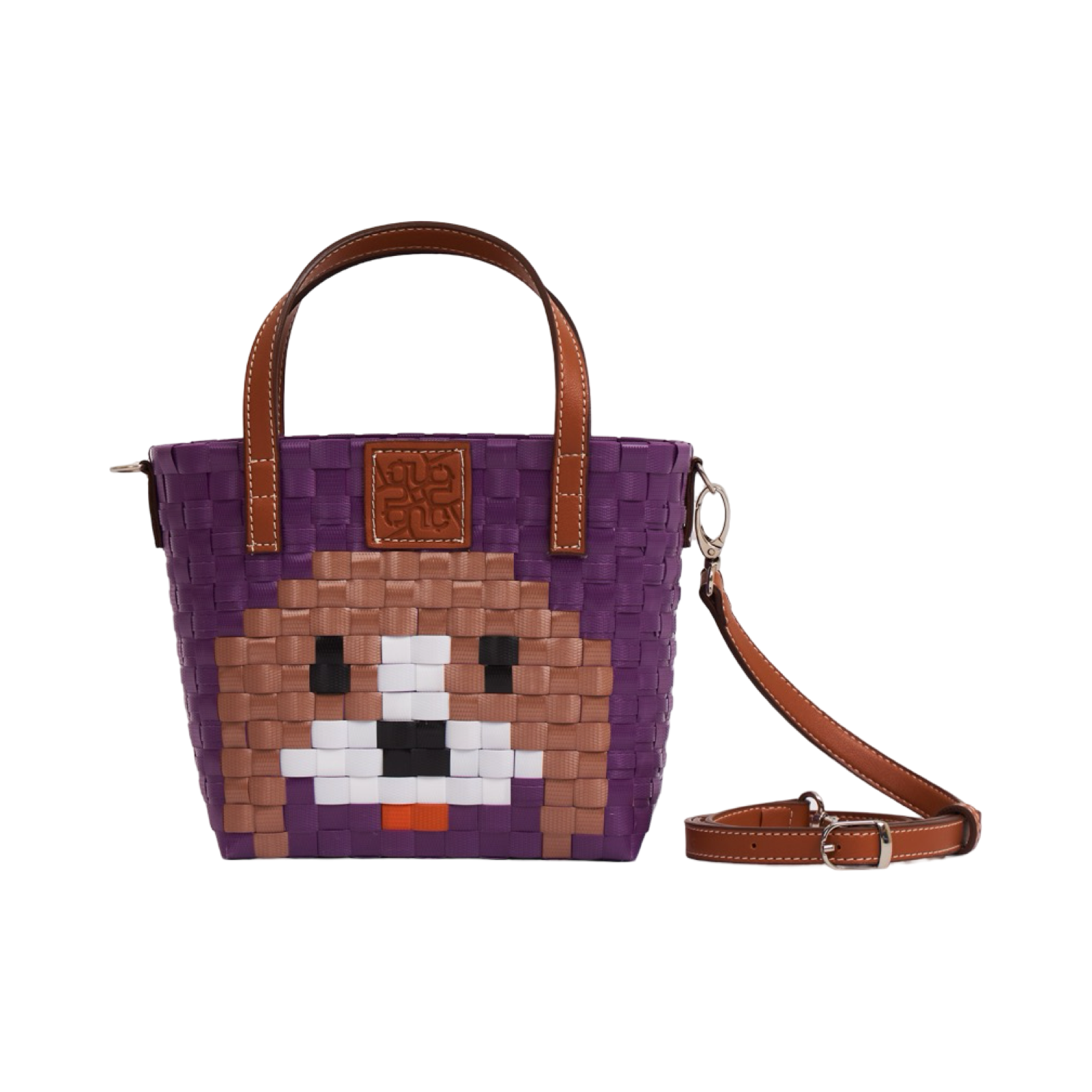 Animal Basket Bag With Strap Beagle S - Purple