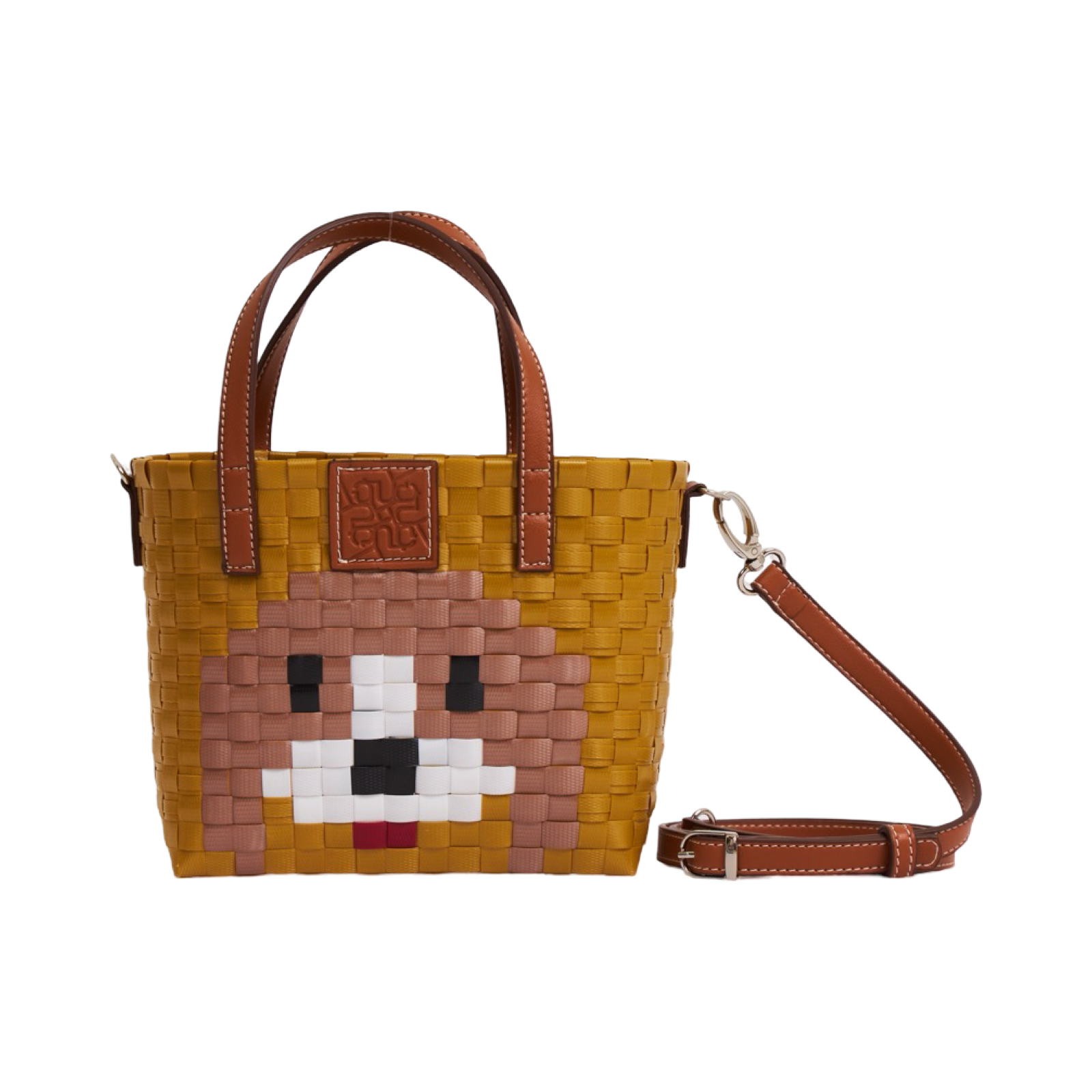 Animal Basket Bag With Strap Beagle S - Sand