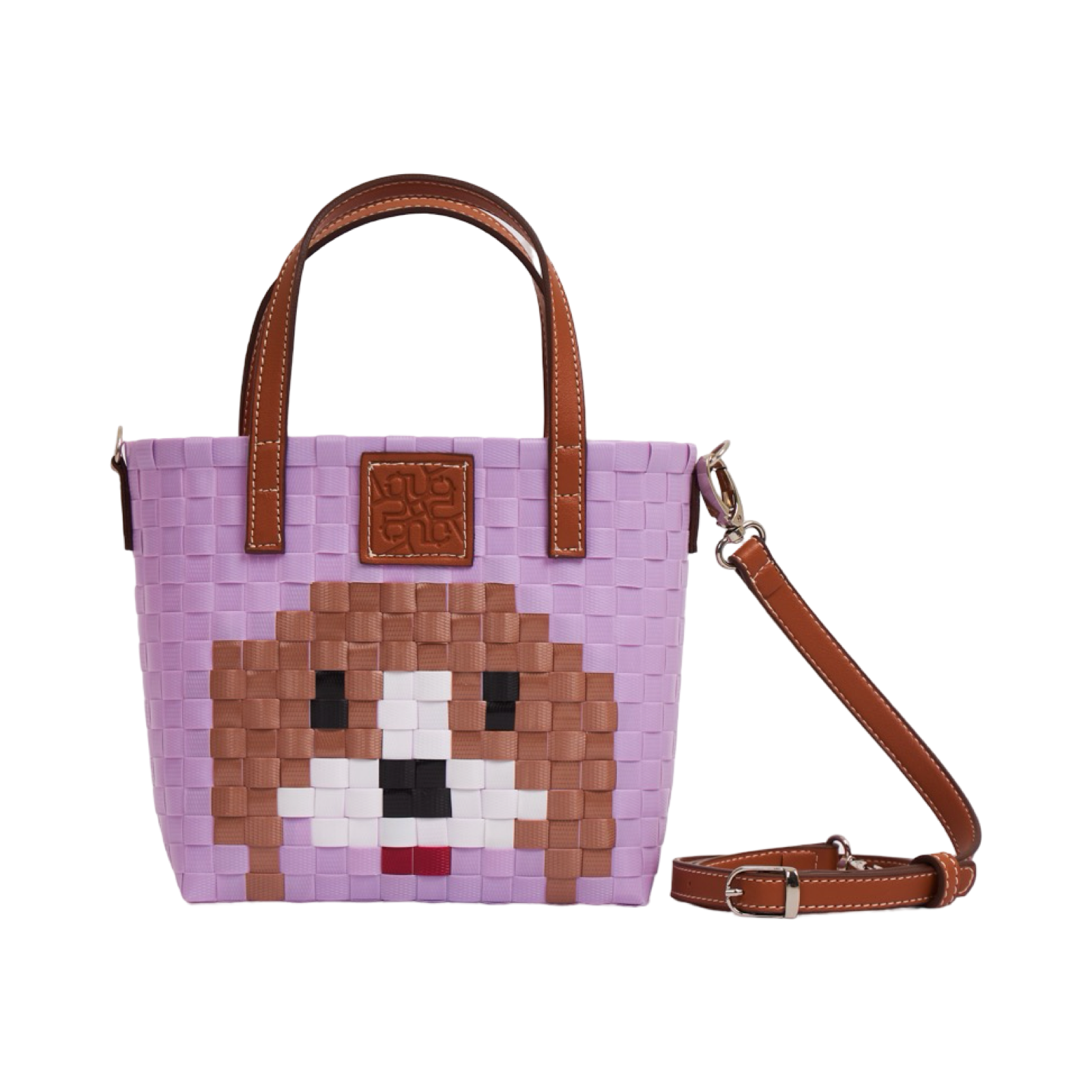 Animal Basket Bag With Strap Beagle S - Purple