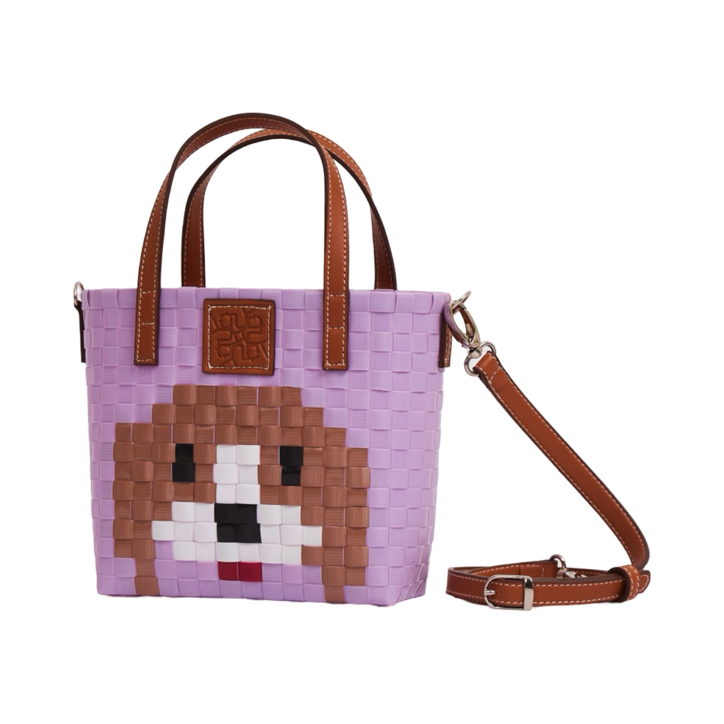 Animal Basket Bag With Strap Beagle S - Purple