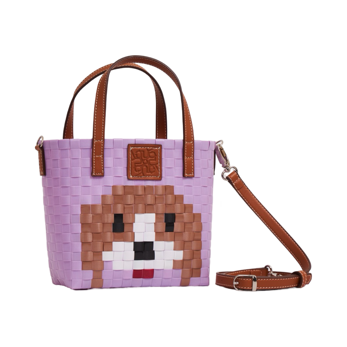 Animal Basket Bag With Strap Beagle S - Purple
