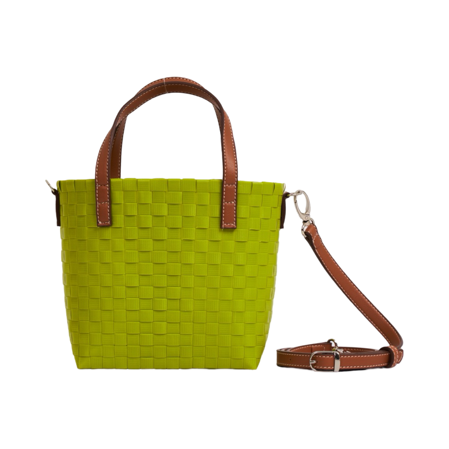 Animal Basket Bag With Strap Cat S - Green