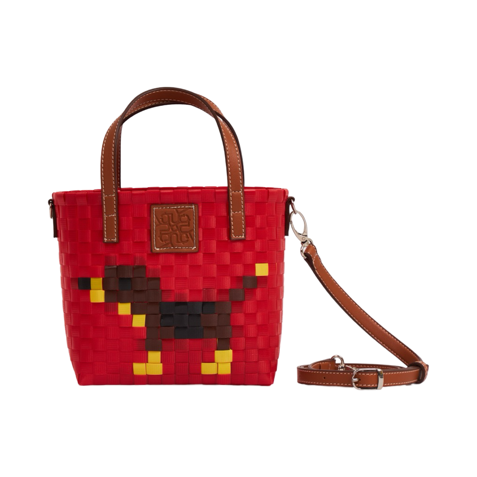 Animal Basket Bag With Strap Dog S - Red