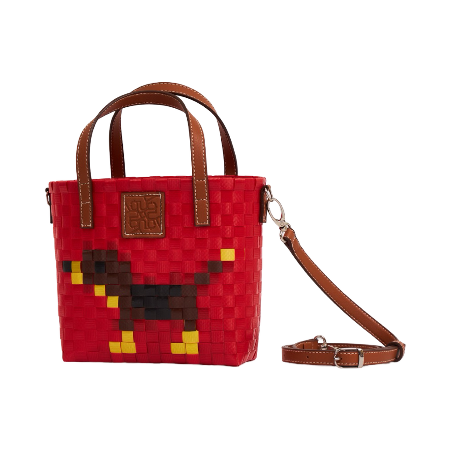 Animal Basket Bag With Strap Dog S - Red