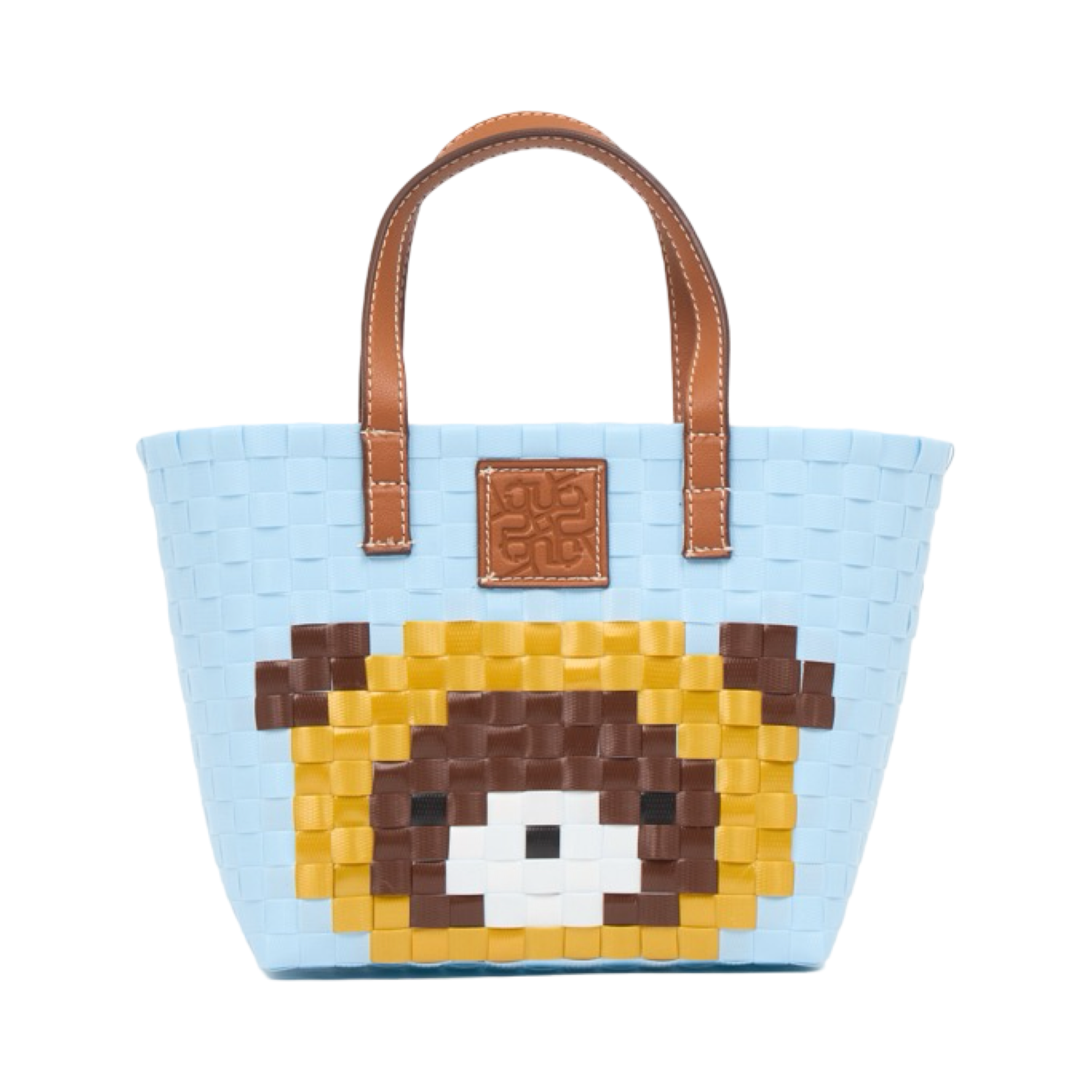 Animal Basket Bag Bear S - Baby Blue
