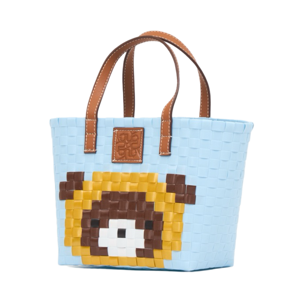 Animal Basket Bag Bear S - Baby Blue