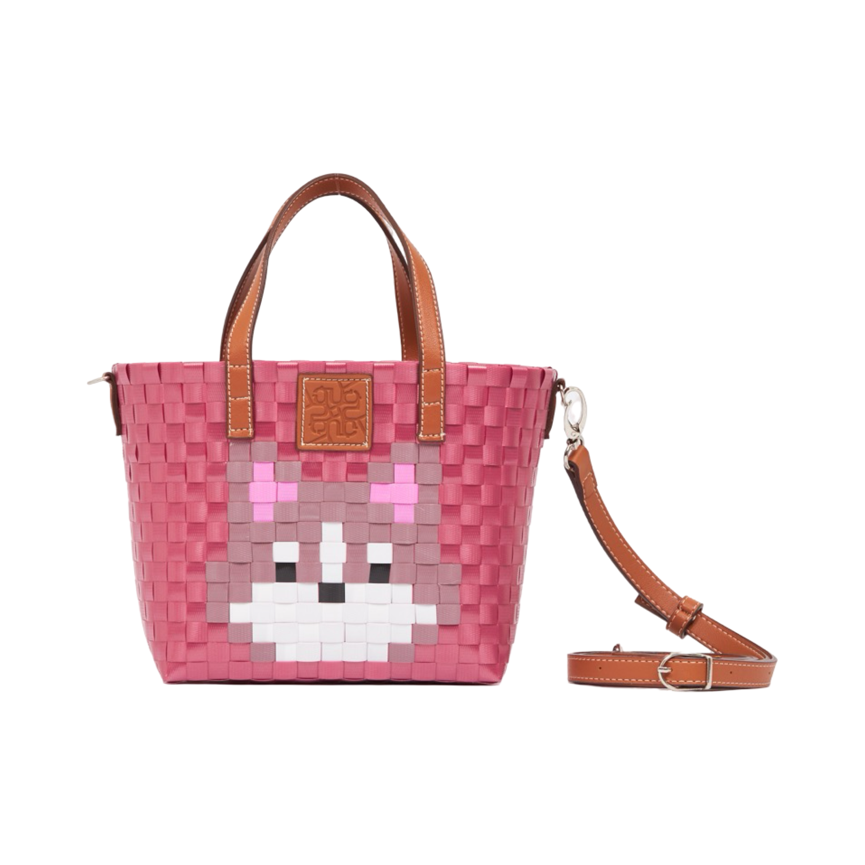 Animal Basket Bag With Strap Husky S - Red