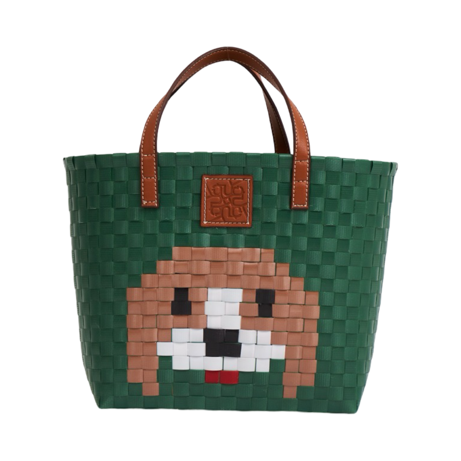 Animal Basket Bag Beagle M - Green