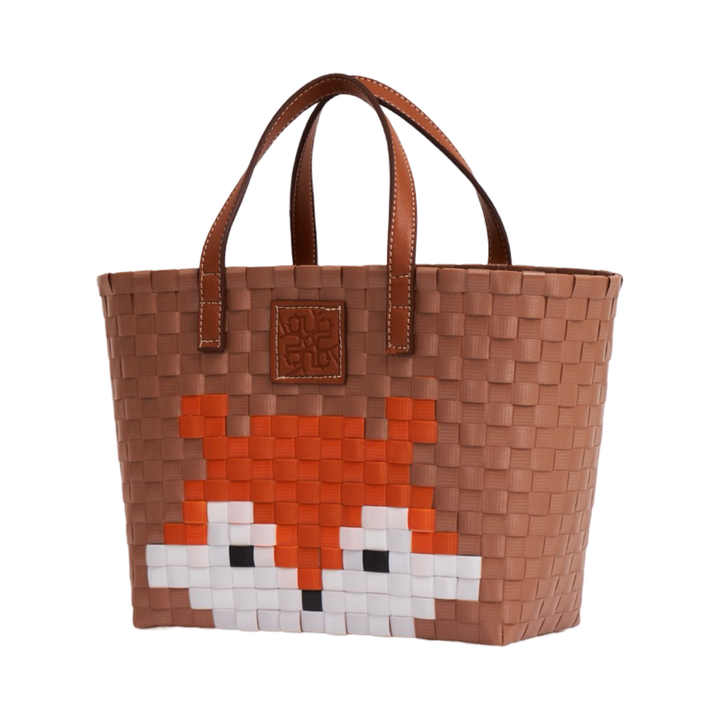 Animal Basket Bag Fox M - Brown