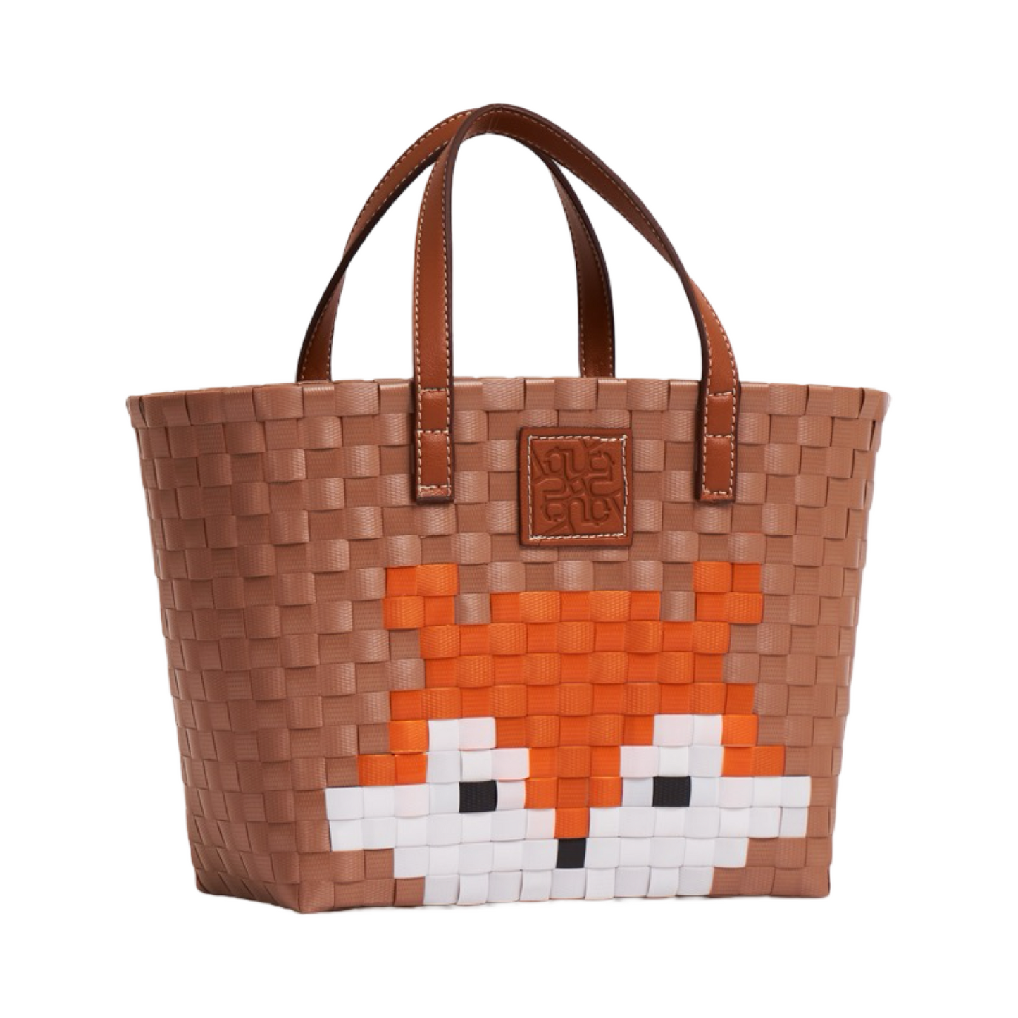 Animal Basket Bag Fox M - Brown
