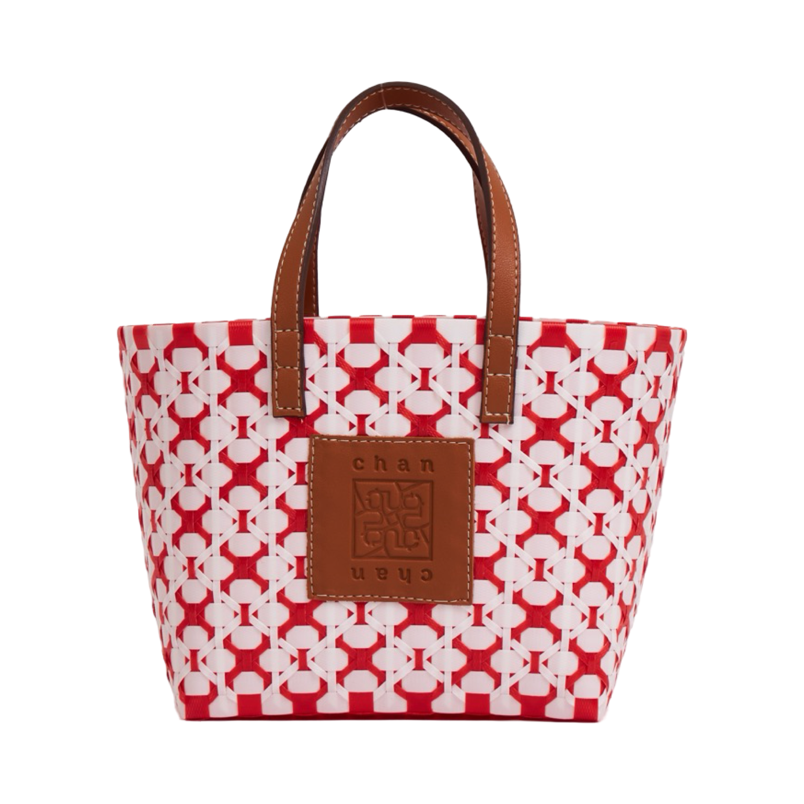 Thai Pattern Basket Bag M - Red