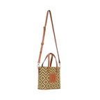 Thai Pattern Basket Bag With Strap M - Green