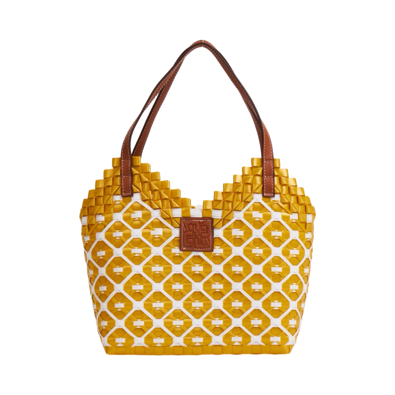 Thai Pattern Heart Basket Bag M - Gold