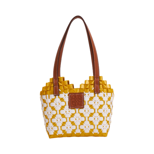 Thai Pattern Heart Basket Bag XS - Gold